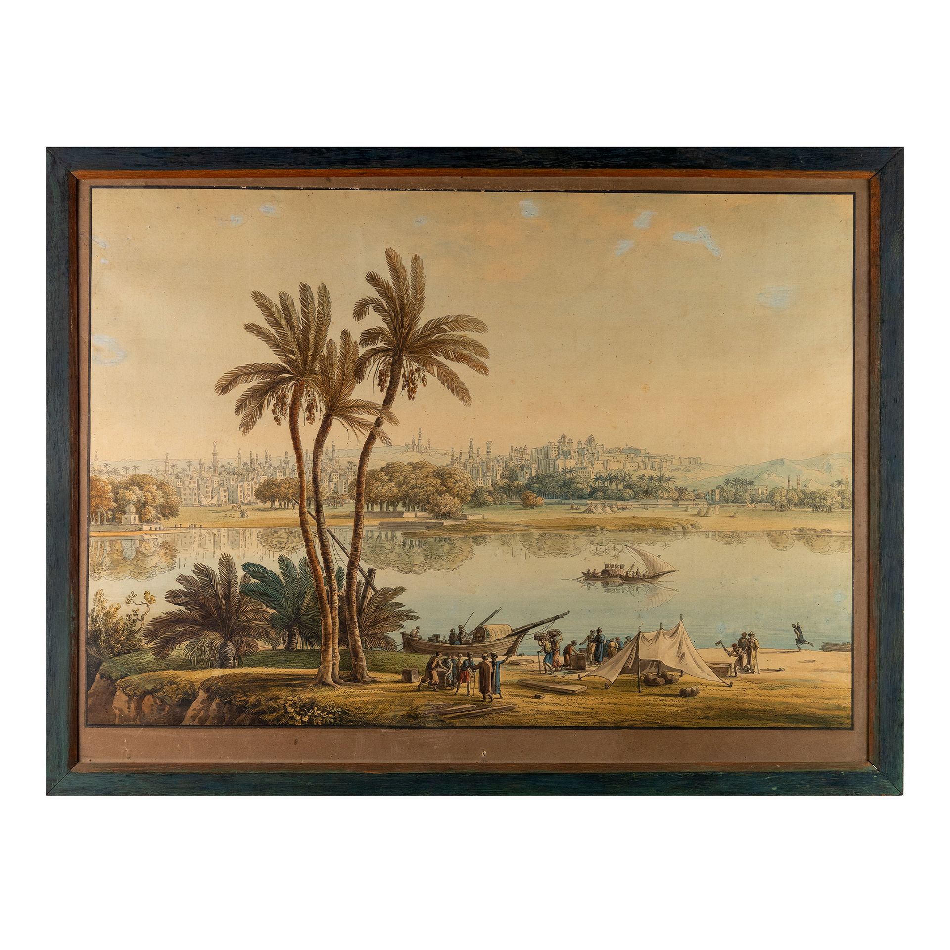 Null Louis François Cassas, Vue du Caire, gravure à l'aquarelle du XIXe siècle, &hellip;