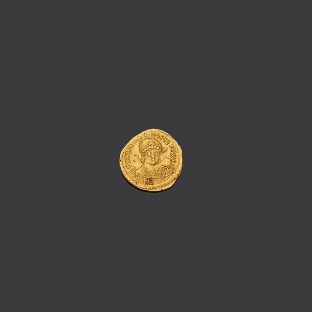 Null ANASTASE (491-518)

Solidus. Constantinople. 4,51 g.

Son buste armé de fac&hellip;