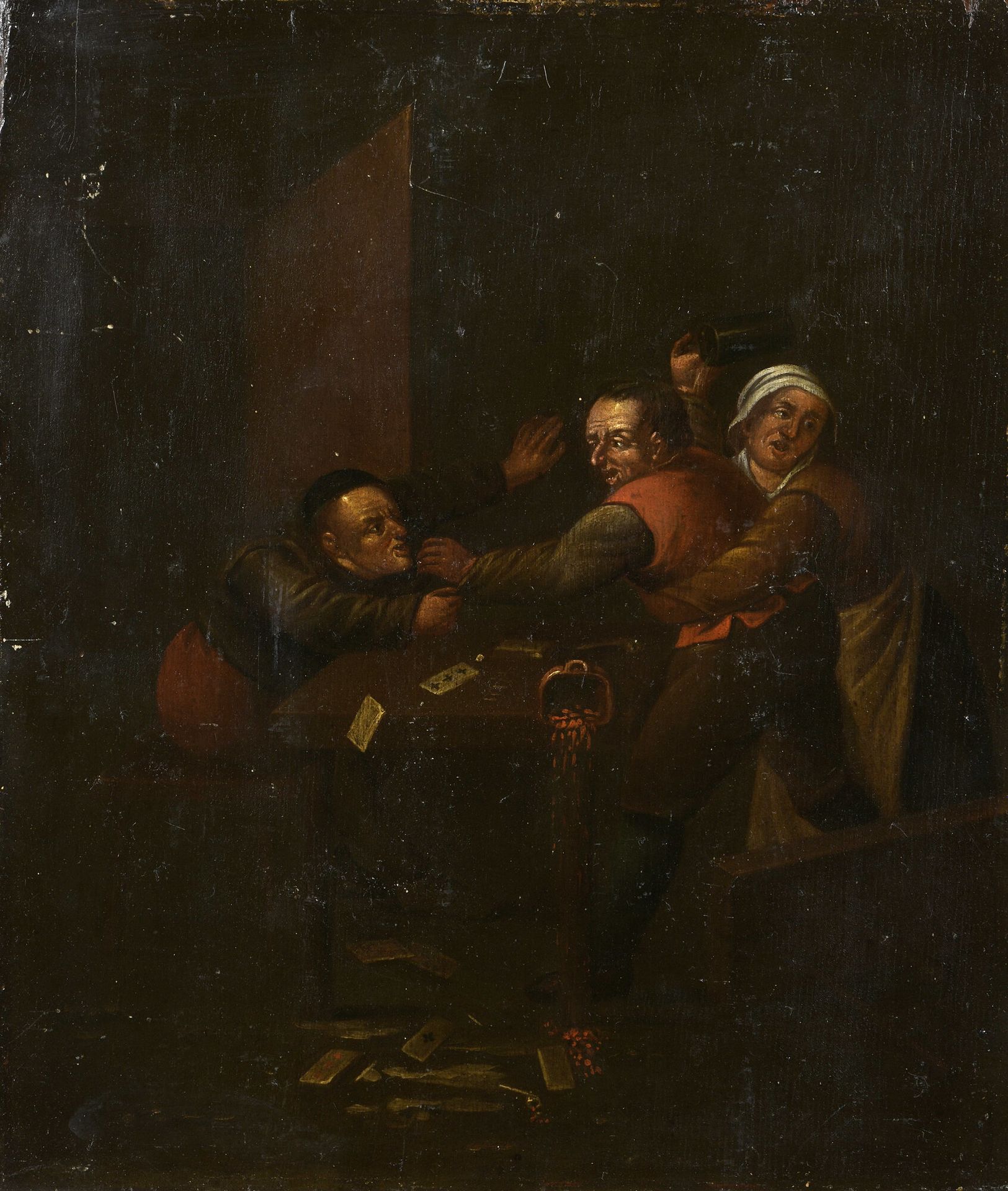 Null FLAMANDE School

The brawl after the card game

Oil on panel.

36 x 30 cm