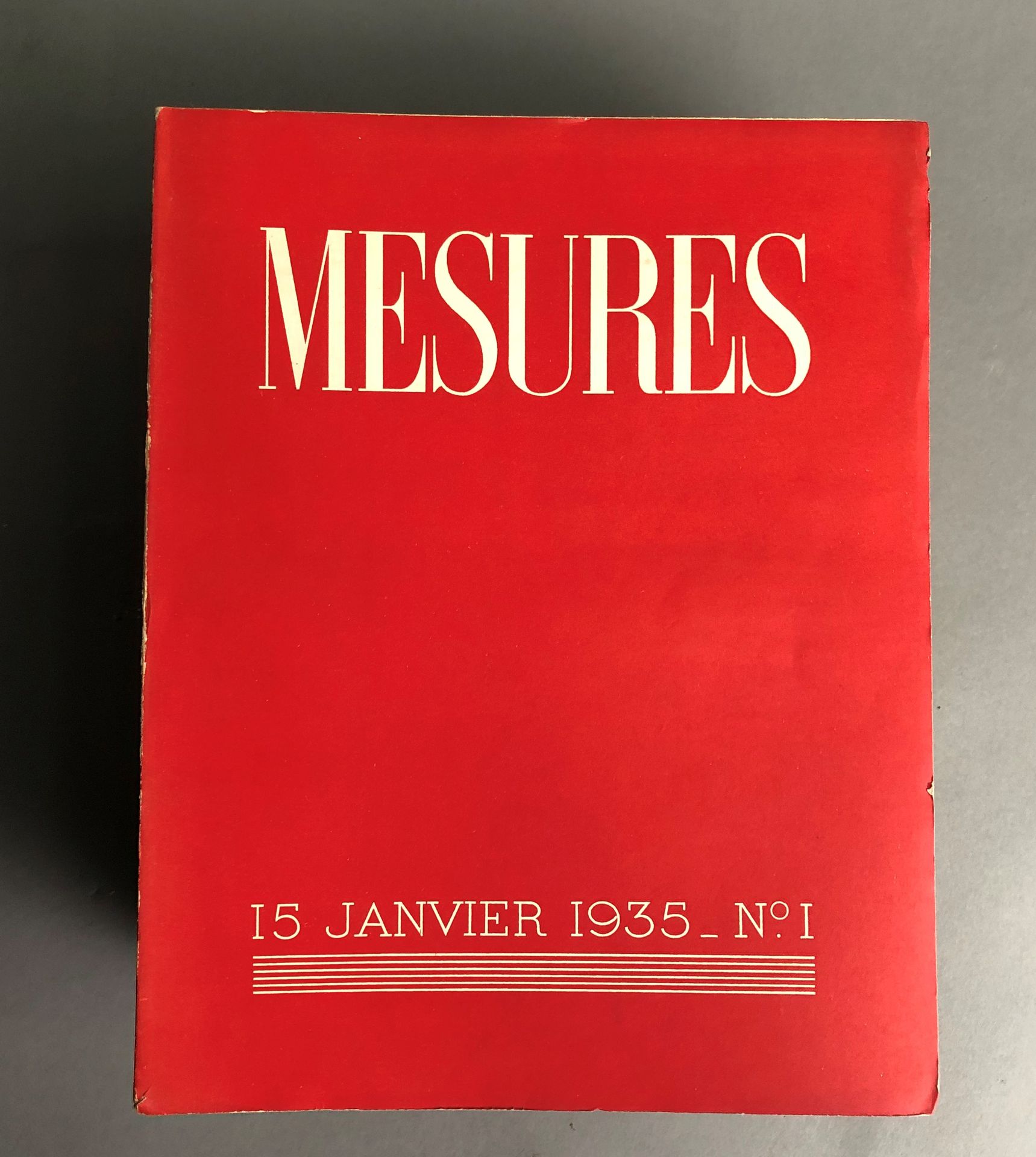 Null Revue Mesures, complet des 22 volumes de 1935 à 1939, 2 vols pour 1940, on &hellip;