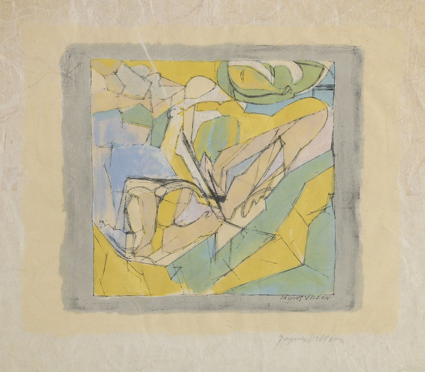 Null 雅克-维隆(1875-1963年)，据说

无题。

彩色石版画签名。微微发黄。

25 x 31.2厘米。纸张：49,5 x 64 cm.