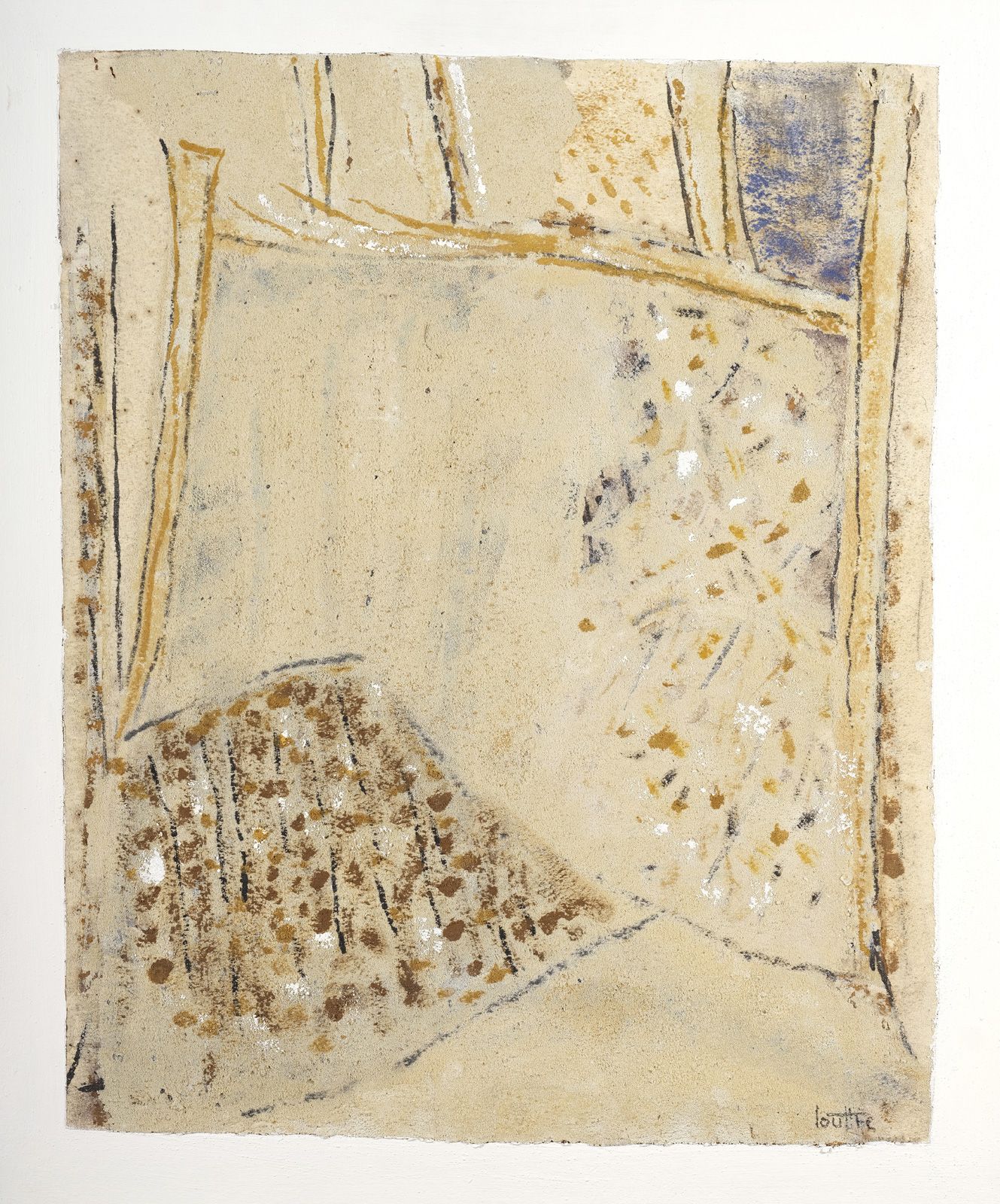 Null 沃尔夫拉姆(1926-2012)

Peinturelle

纸上混合媒介和沙子，右下方签名，背面有题名。

78 x 60厘米

证明：阿姆斯特丹K&hellip;