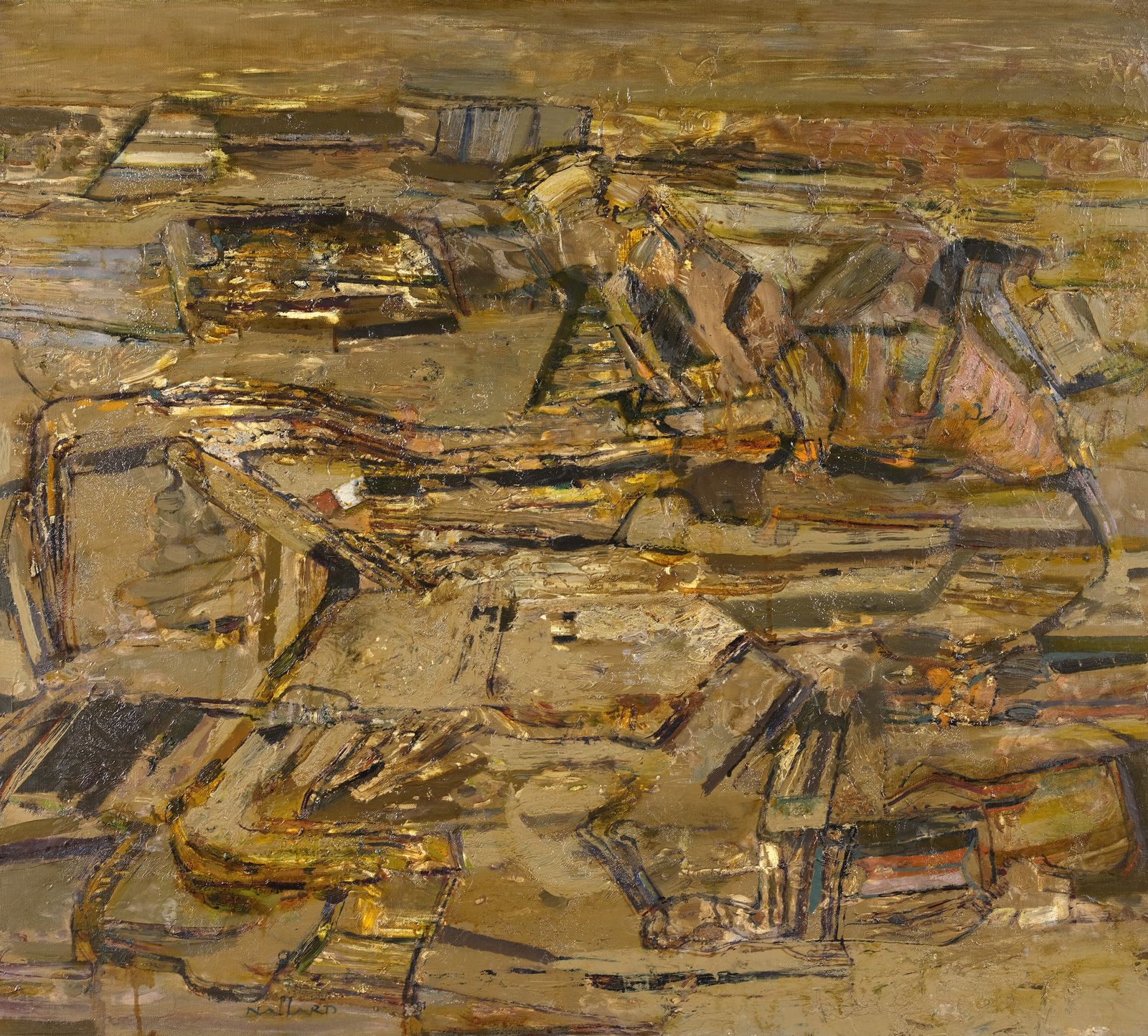 Null 路易斯-纳拉尔(1918-2016)

Maréotis湖，1989年

布面油画，左下方有签名，背面有题名。

90 x 100厘米

证明：布赫让&hellip;