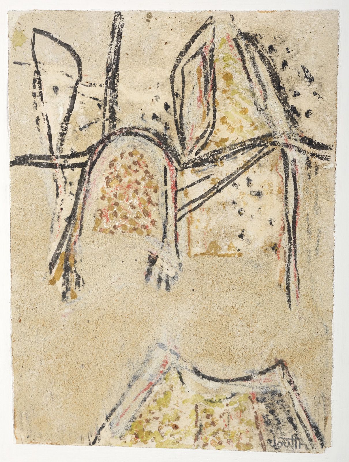 Null 沃尔夫拉姆(1926-2012)

纪念一只糊状的公鸡

纸上粘贴的混合媒介和沙子，在画板上签了名的右下方。背面有签名和题名。

38.5 x 28厘&hellip;