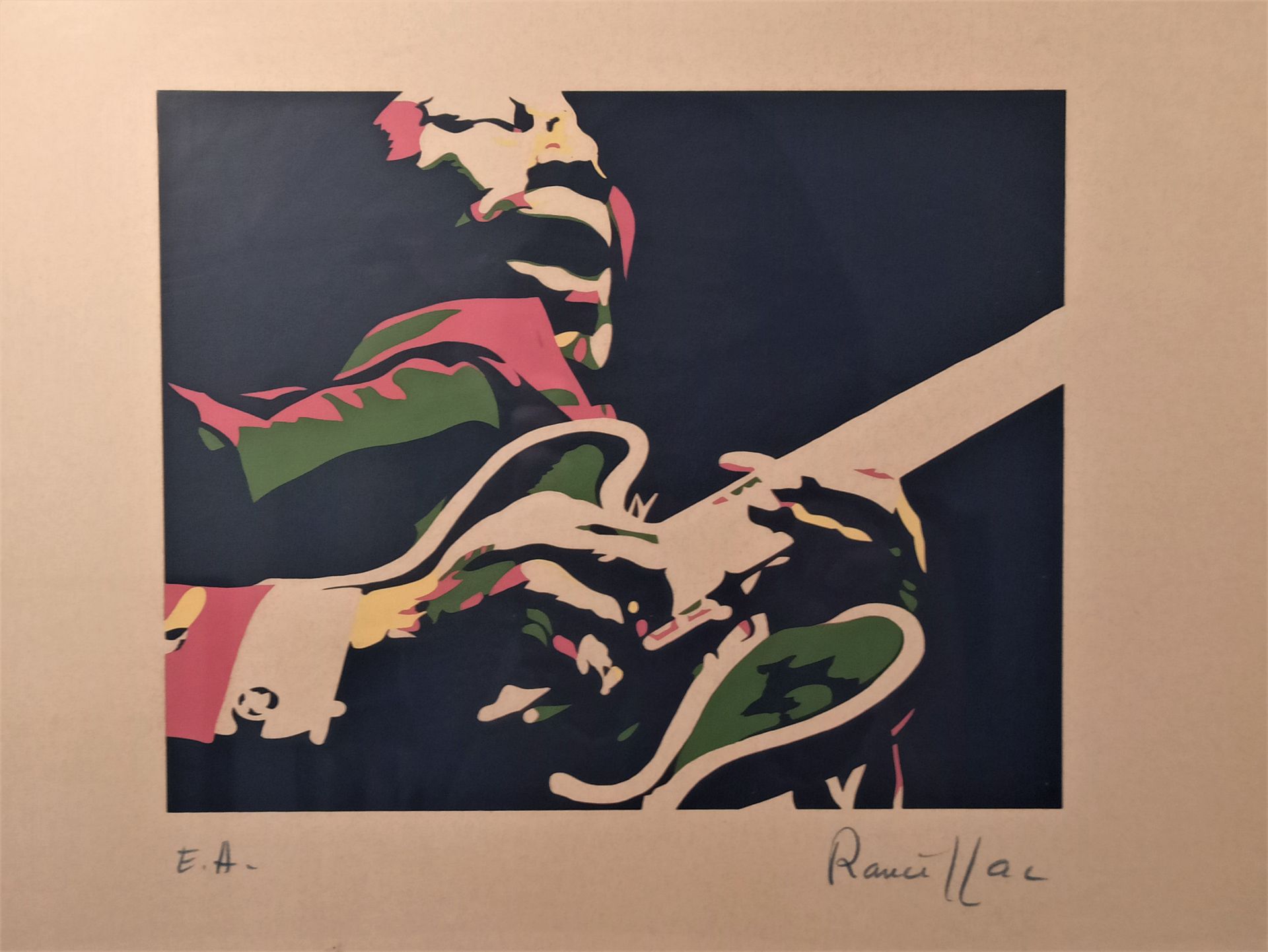 Null Bernard RANCILLAC (1931)

B.B King

Serigraphy in colors on paper. 

Signed&hellip;