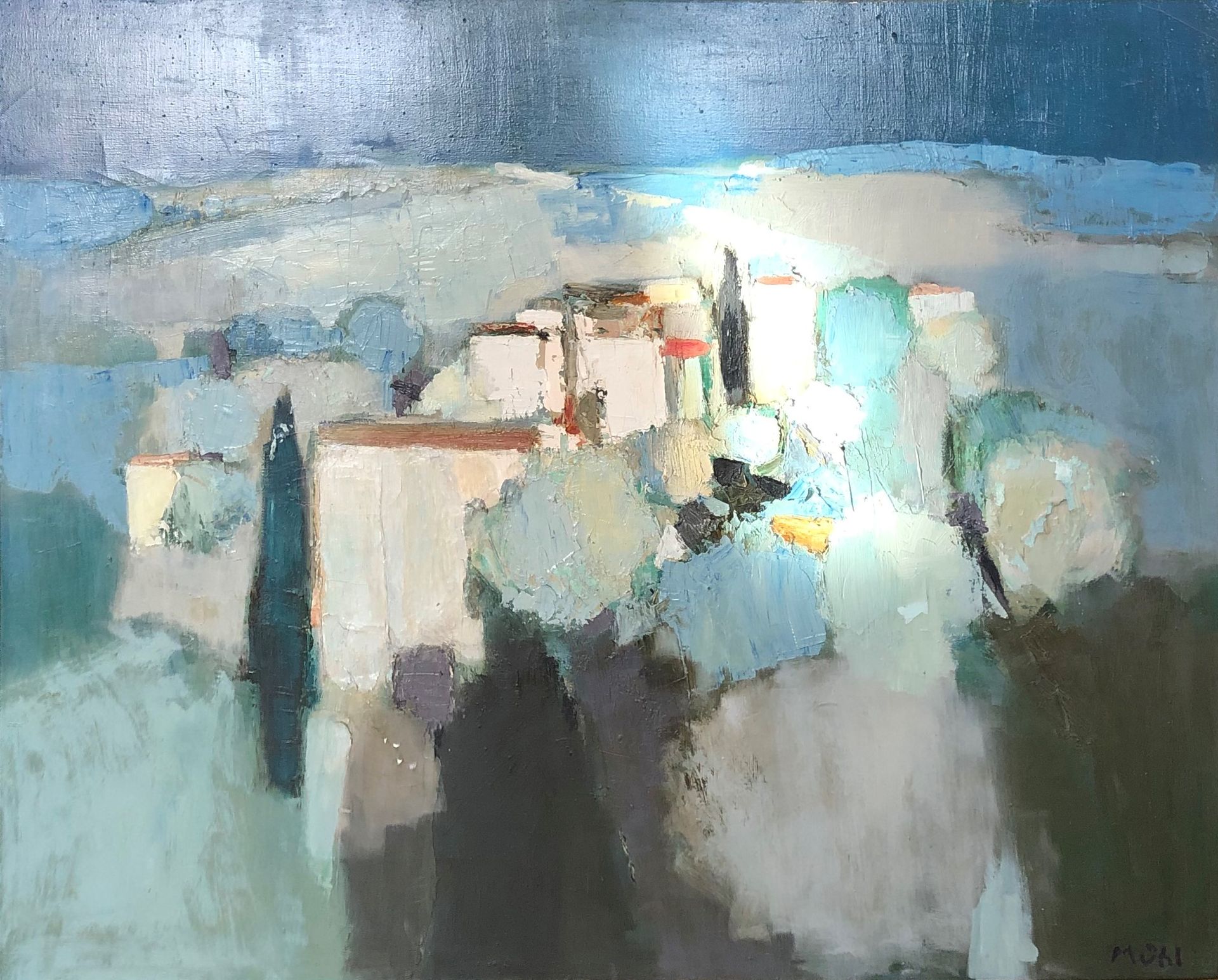Roger MÜHL (1929-2008) 
乡村

布面油画，右下角有签名

小裂缝和缺失的油漆

80 x 100厘米

这件作品将被列入帕特里克-穆尔先&hellip;