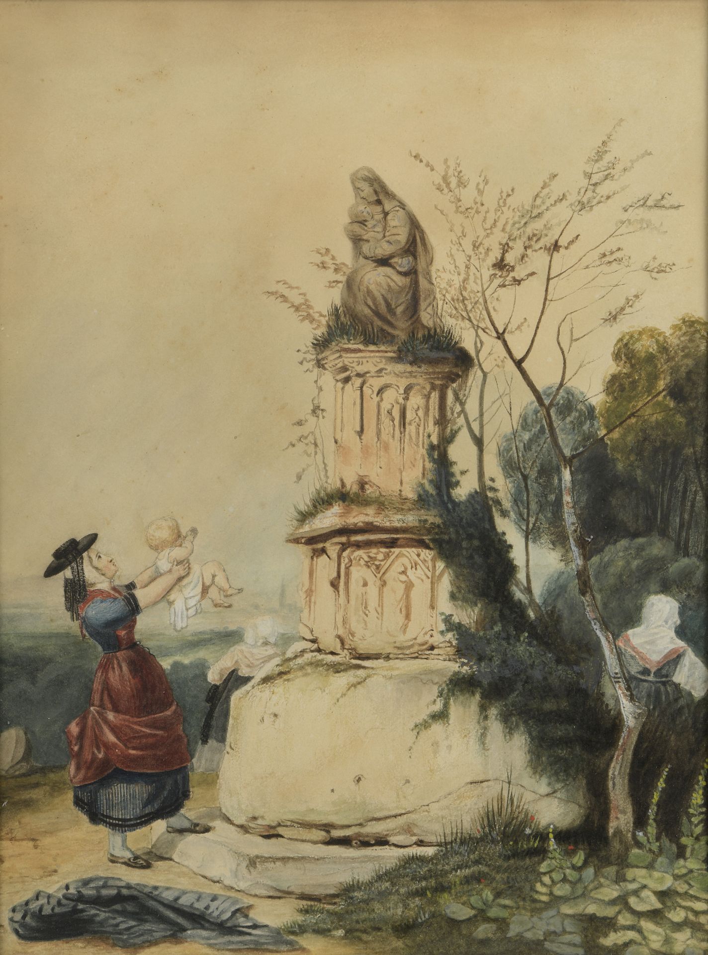Null 路易-阿吉诺 (1802?-1889?)

妇女向圣母雕像介绍她的孩子

水粉画

30 x 23 cm