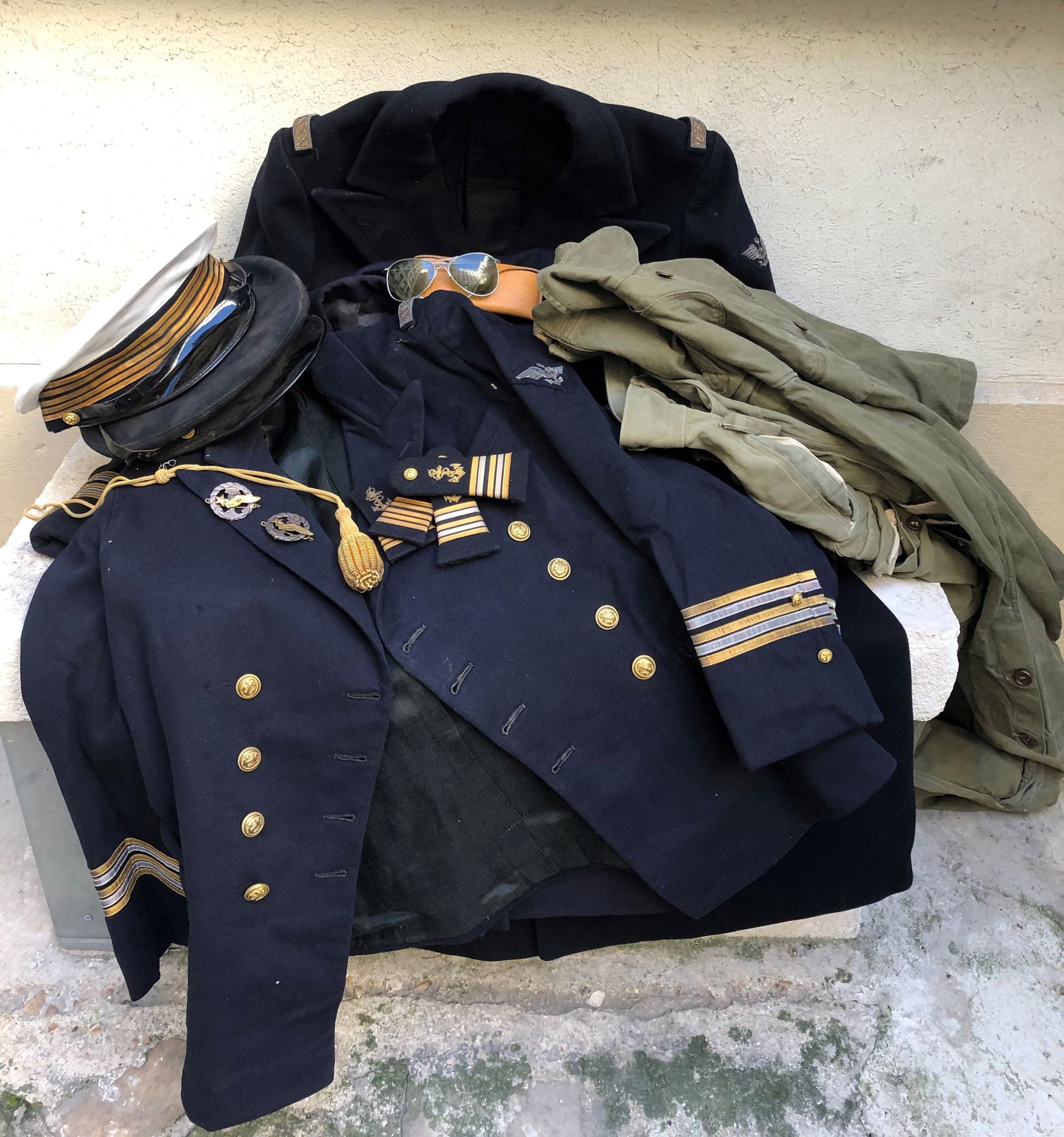 Null Lot of uniforms and decorations of Major Prunetti-Parlant of the French Nav&hellip;