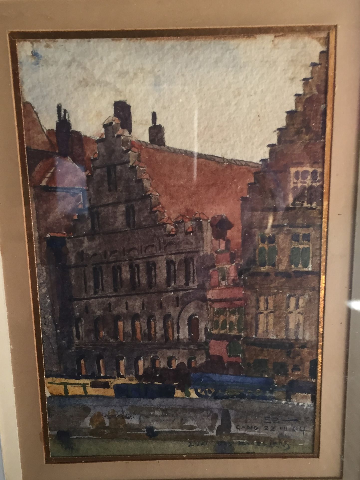 Null Schule des frühen 20. Jahrhunderts

Gent. Quai des râeliers, 1904

Aquarell&hellip;