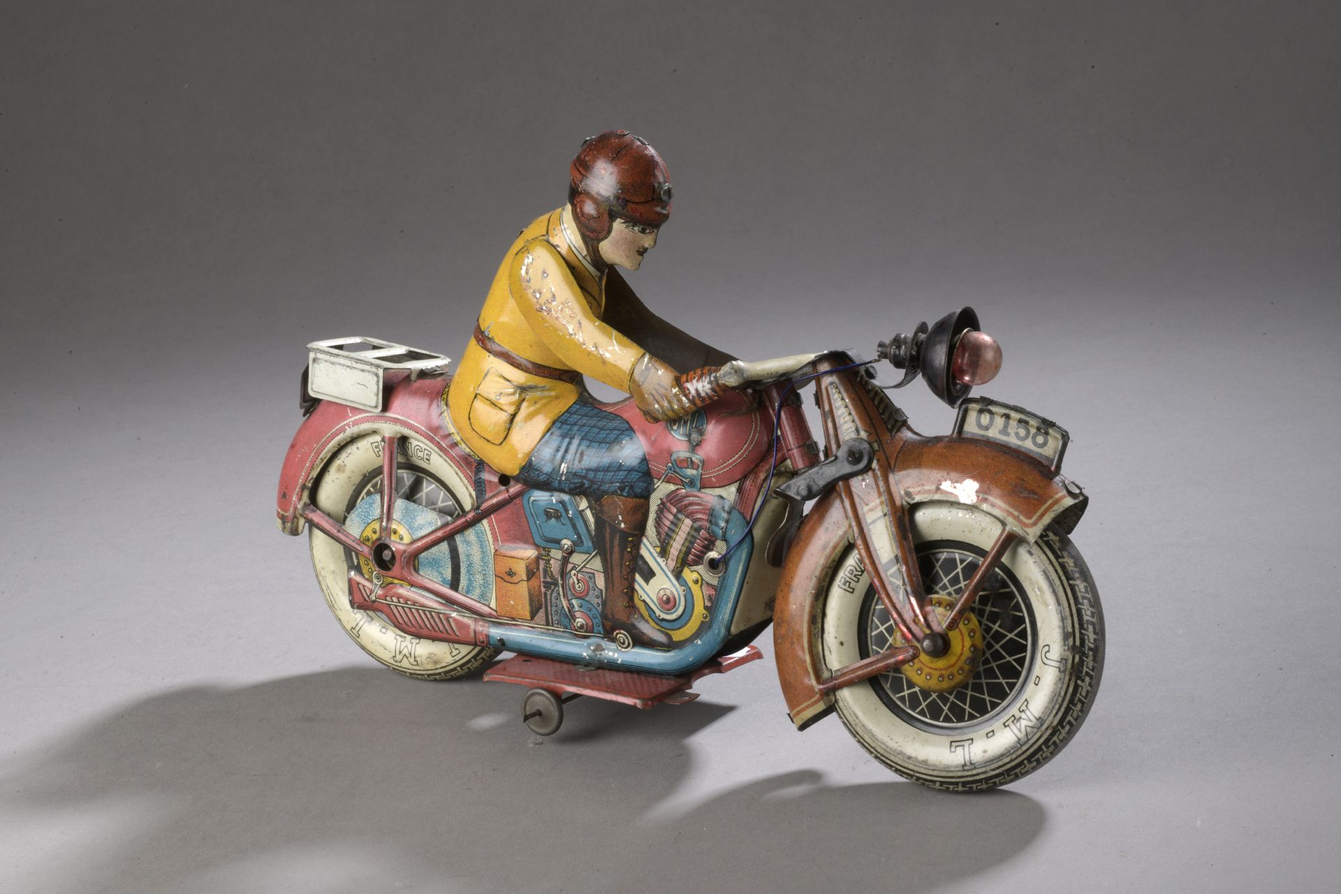 Null JML - FRANCE, 1936-1960 - MOTORCYCLE, mechanical, with its pilot, ref. 0158&hellip;