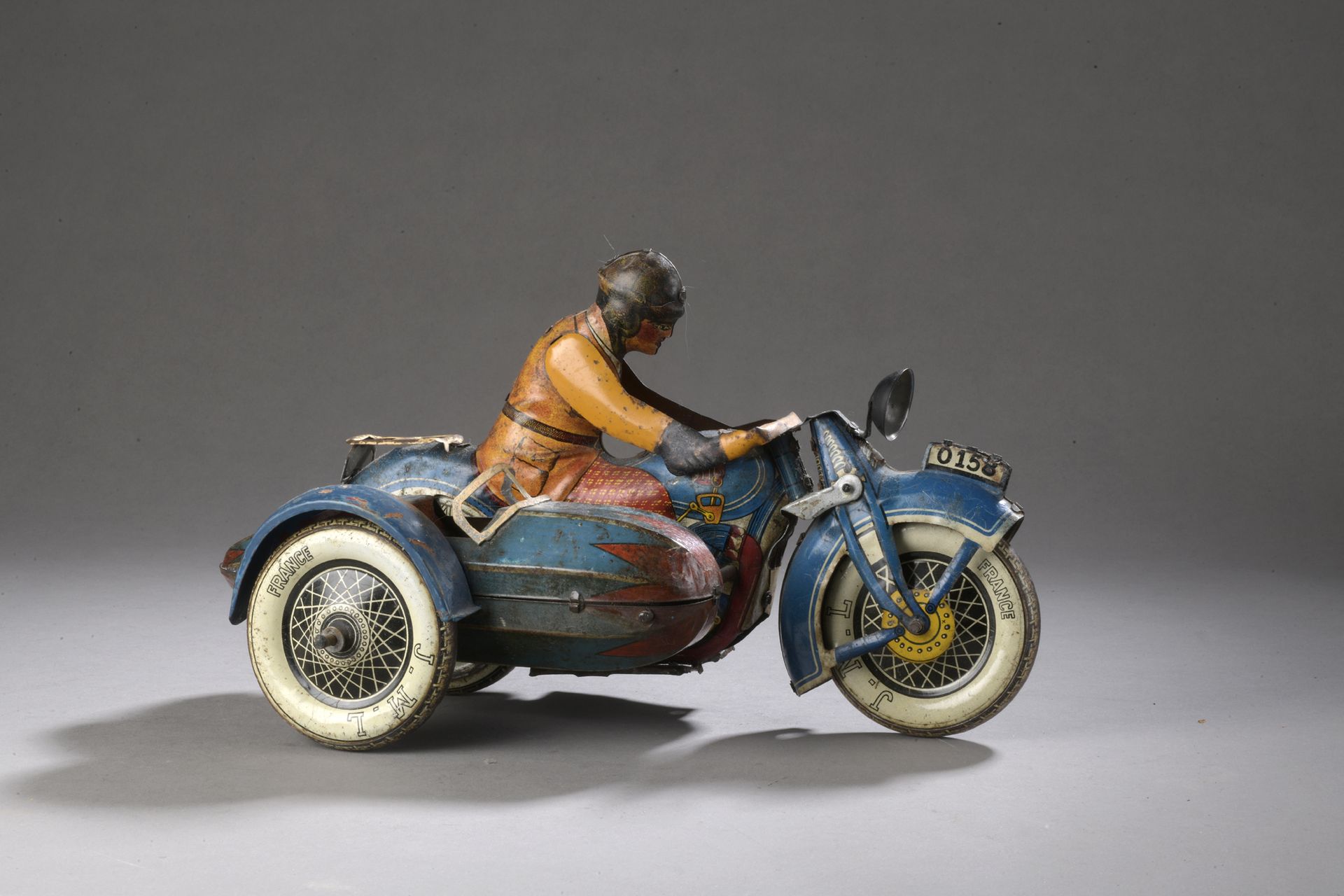 Null JML – FRANCE, 1936-1960 - MOTO SIDE-CAR, mécanique, avec motard, sans passa&hellip;
