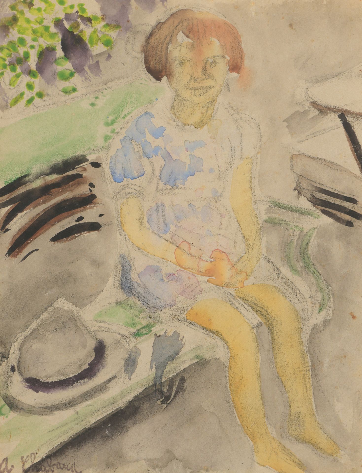 Null 奥古斯特-埃利塞-沙博德(Auguste Elisée CHABAUD)(尼姆1881 - 马斯-德-马丁1955)

穿短裙的女孩

水彩画和铅笔。&hellip;