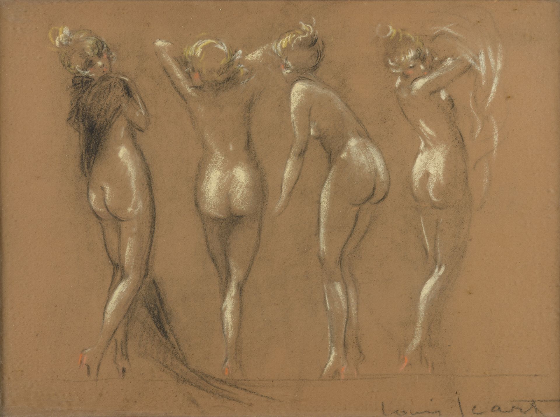 Null Louis ICART (1888-1950)

沐浴者

炭笔、白粉笔和彩色高光在厚纸上。

右下方有签名。

36 x 48 cm (正在展出)