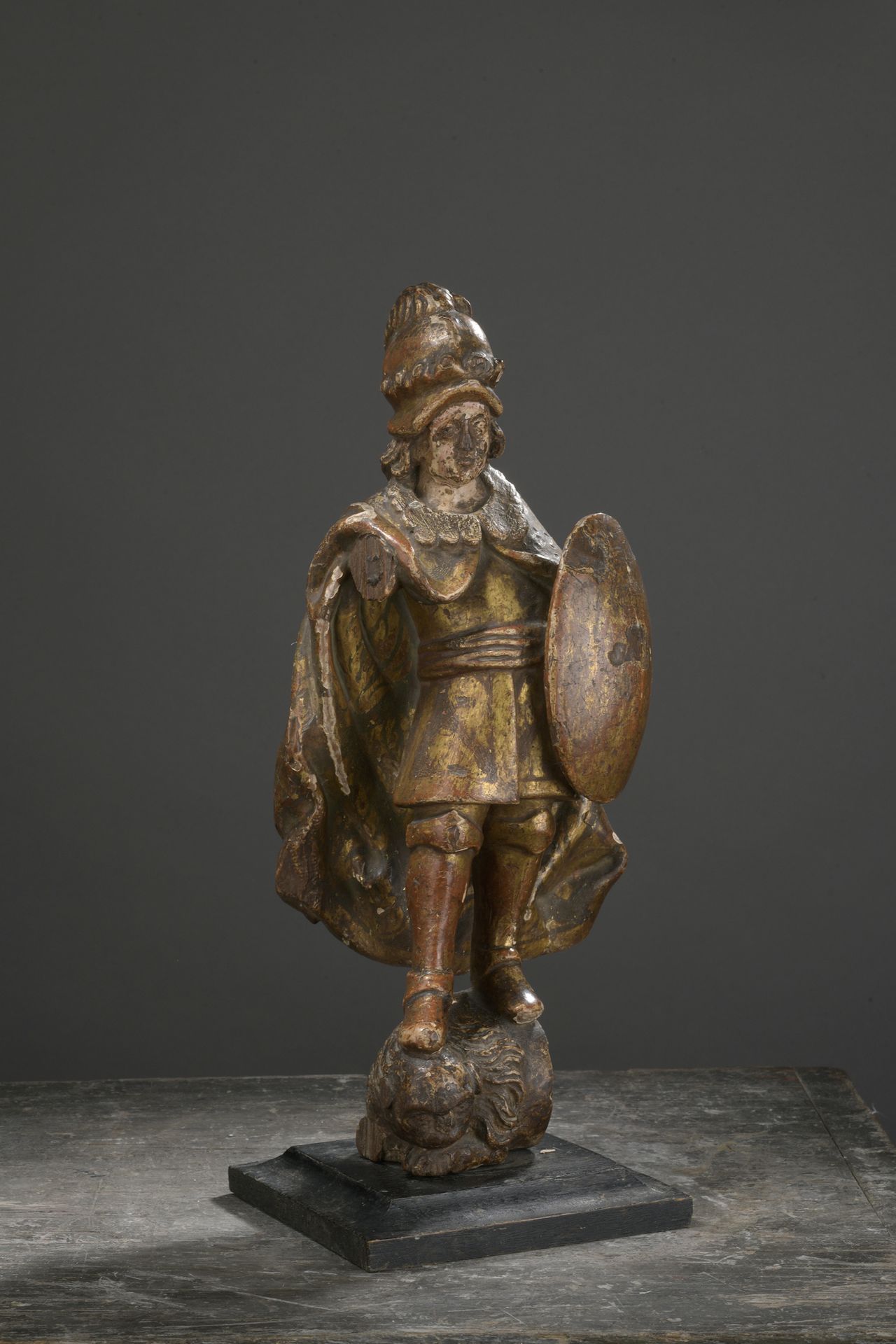 Null NORDFRANKREICH, 17. Jahrhundert 

Der Heilige Adrien 

Statuette aus polych&hellip;