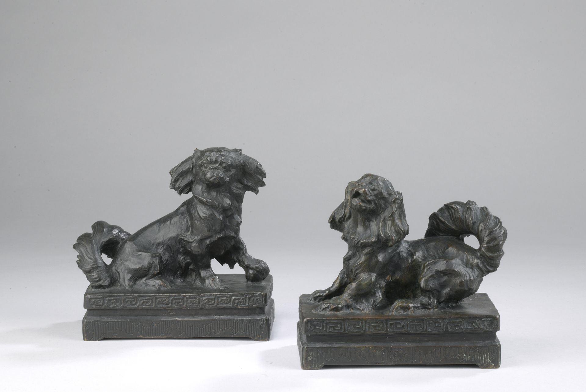 Null René PARIS (1881-1970)

Cani pechinesi

Coppia di bronzi con patina marrone&hellip;