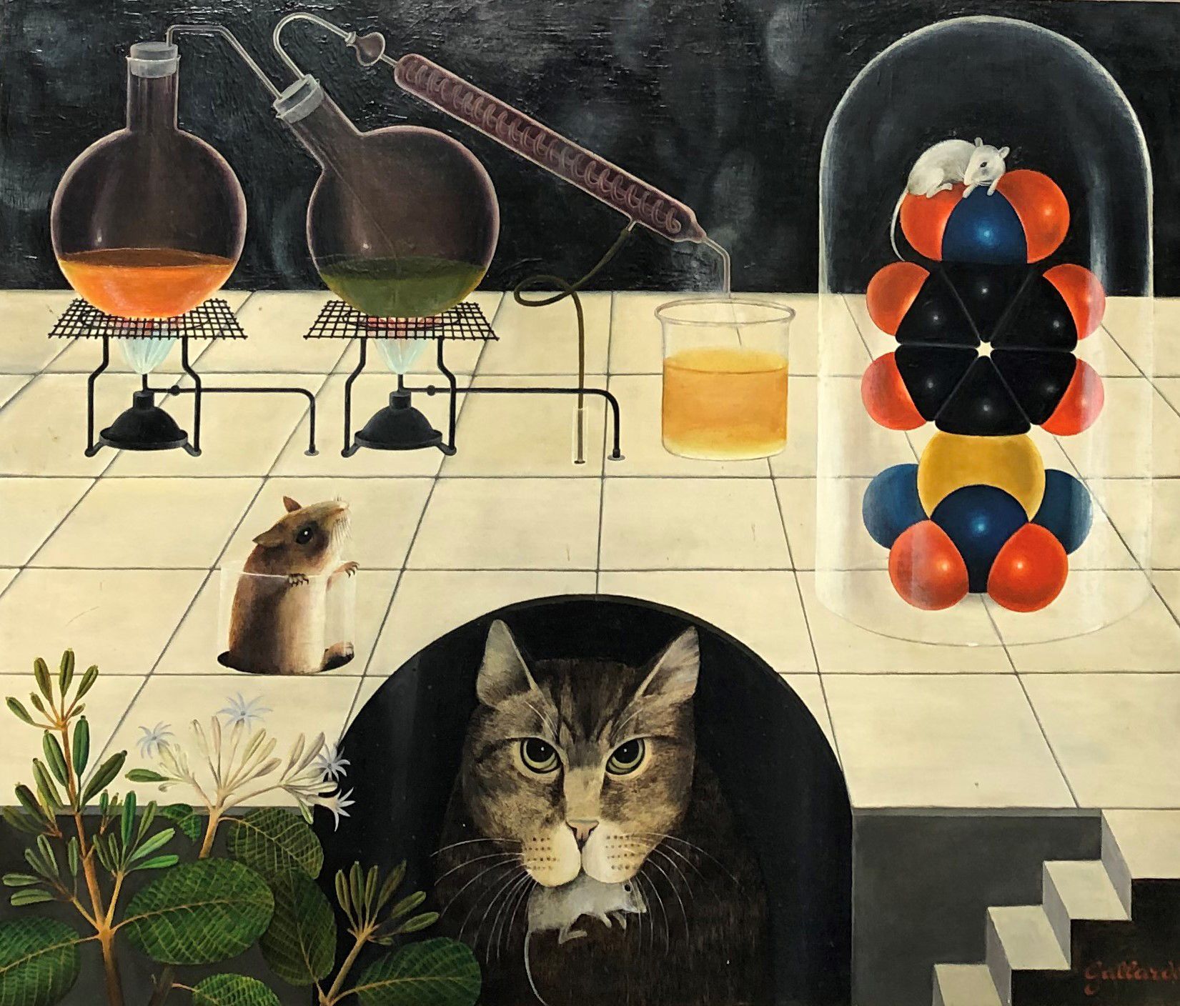 Null Gervasio GALLARDO (1934)

The cat of the laboratory

Oil on panel

Signed l&hellip;