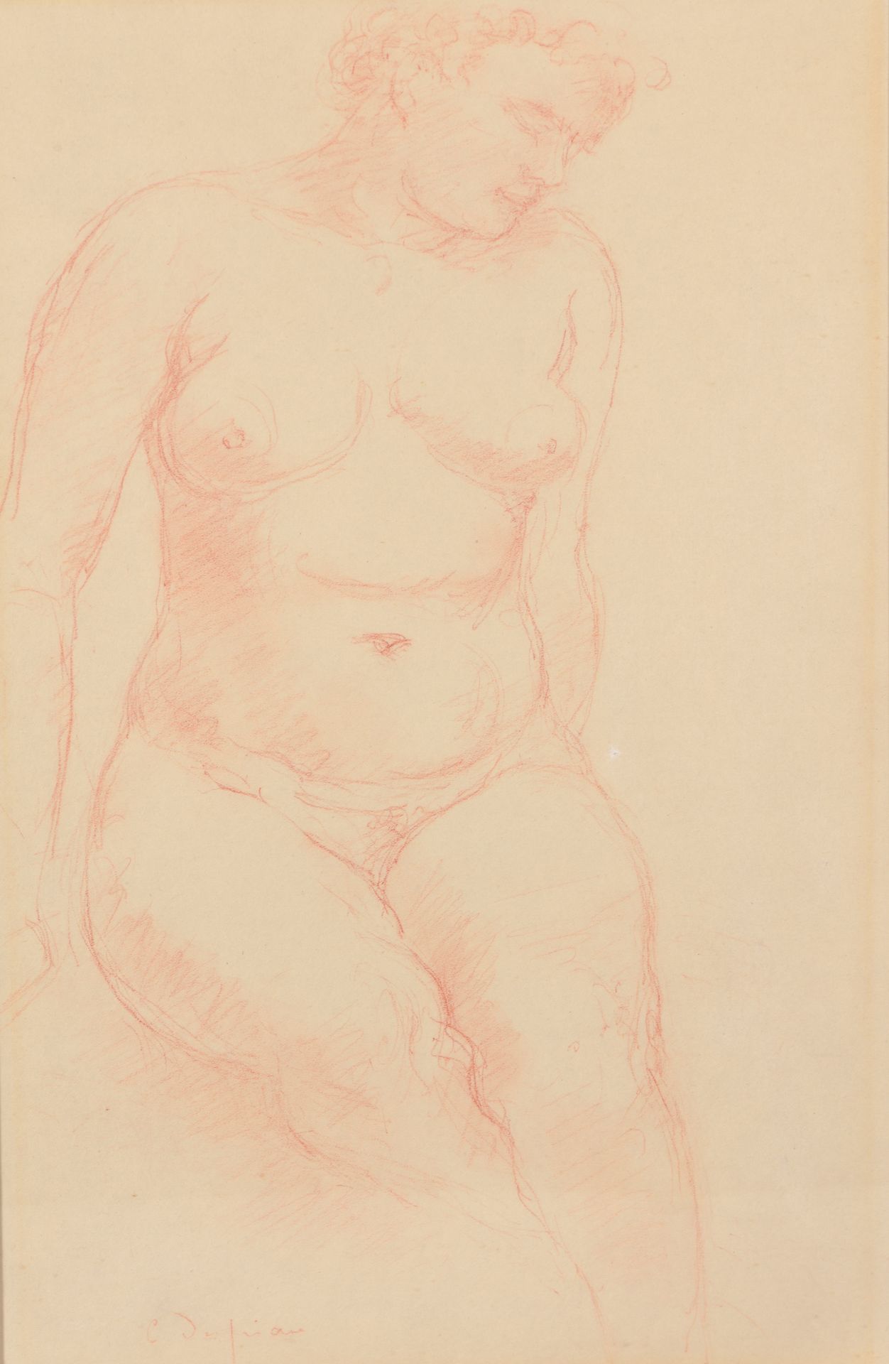 Null Charles Despiau (1874-1946) 

Femme nue assise

Sanguine.

Signé en bas à g&hellip;