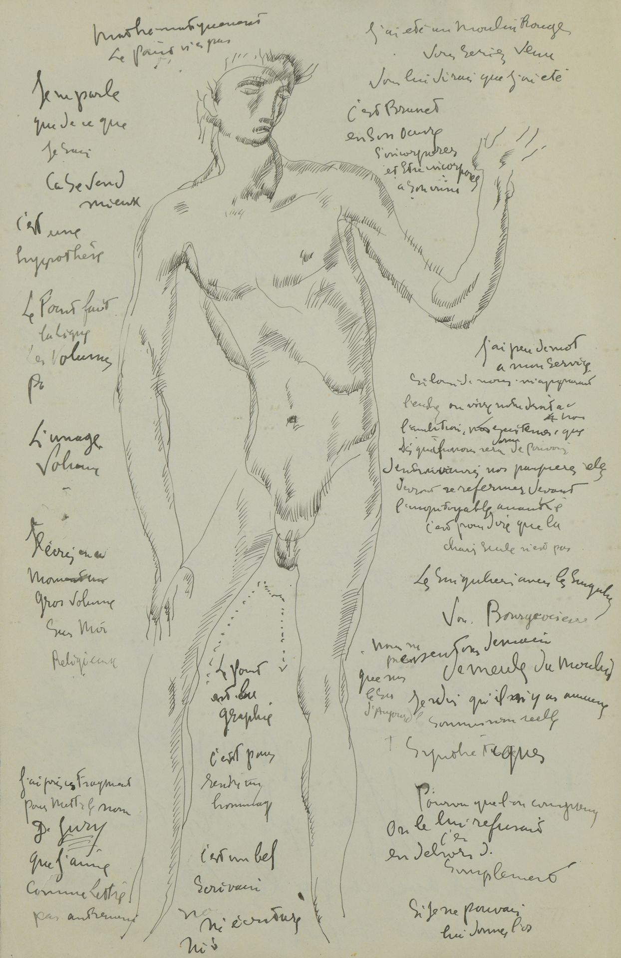 Null 
马塞尔-勒努瓦 (1872-1931)




男性裸体，约1920年




印度墨水 




无符号




34 x 22 cm



我们&hellip;
