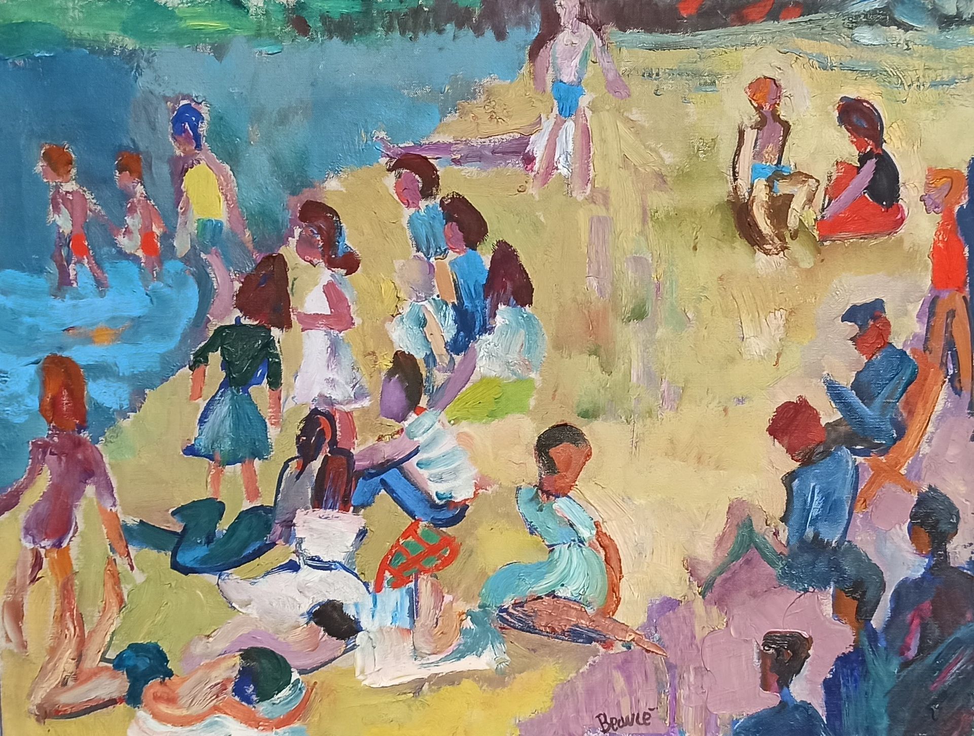 Null 安德烈-鲍斯(André BEAUCE) (1911-1974)

在海滩上享受日光浴

布面油画。

右下方有签名。

48 x 61厘米