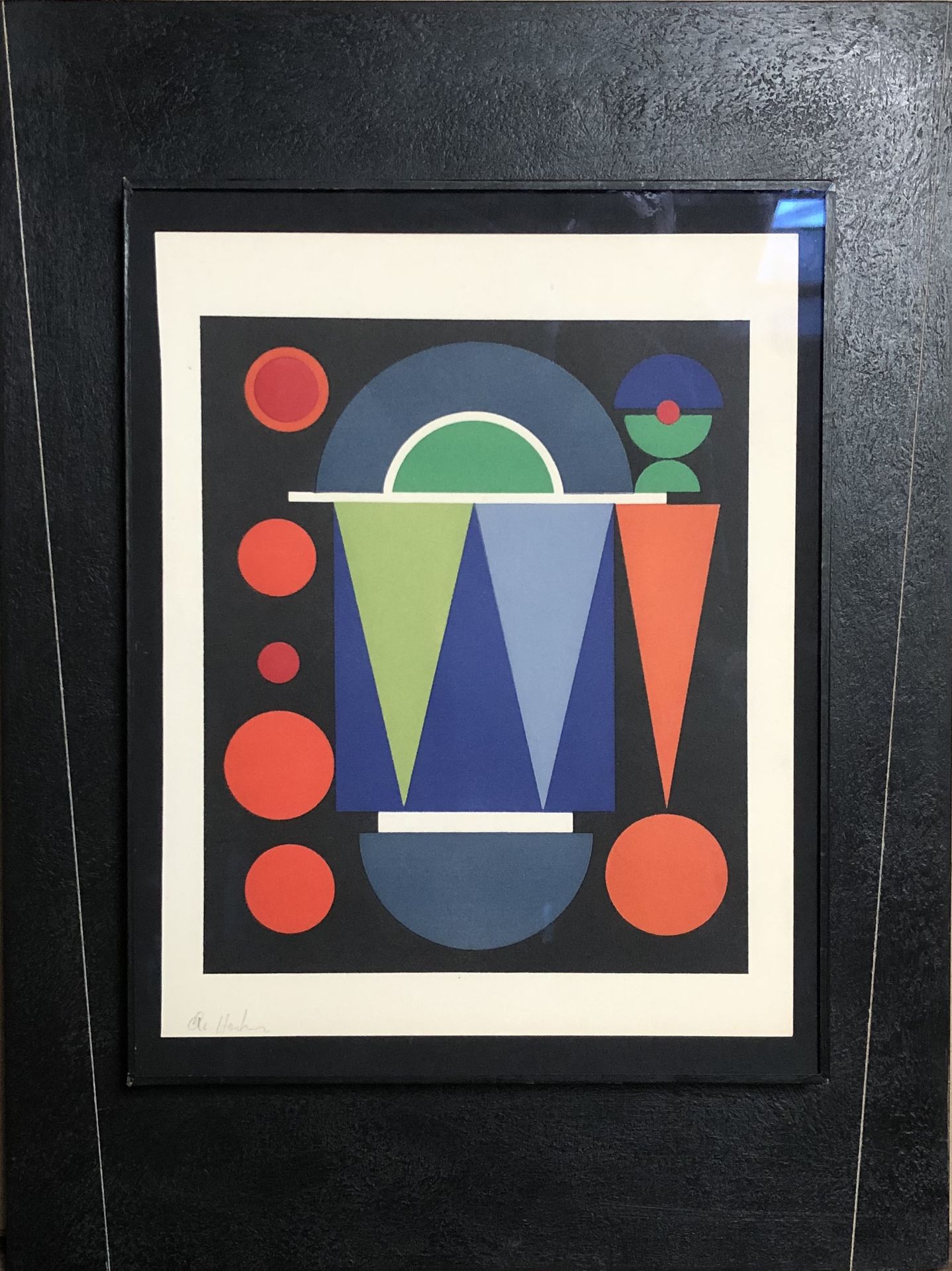 Null Lot including 8 engravings and prints on paper framed with Auguste Herbin a&hellip;