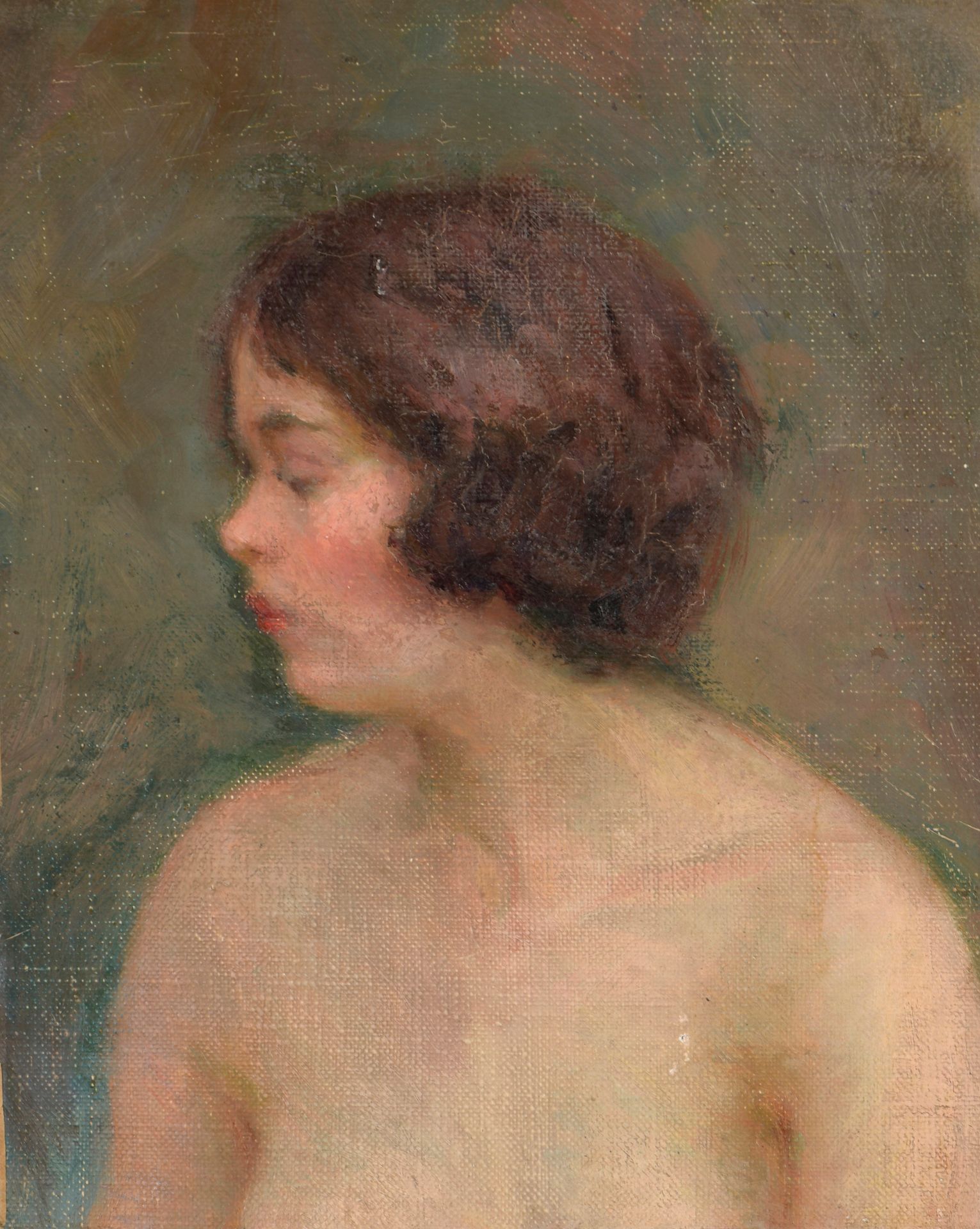 Null Umkreis von D'ESPAGNAT

Porträt eines jungen Mädchens 

Öl auf Leinwand.

2&hellip;