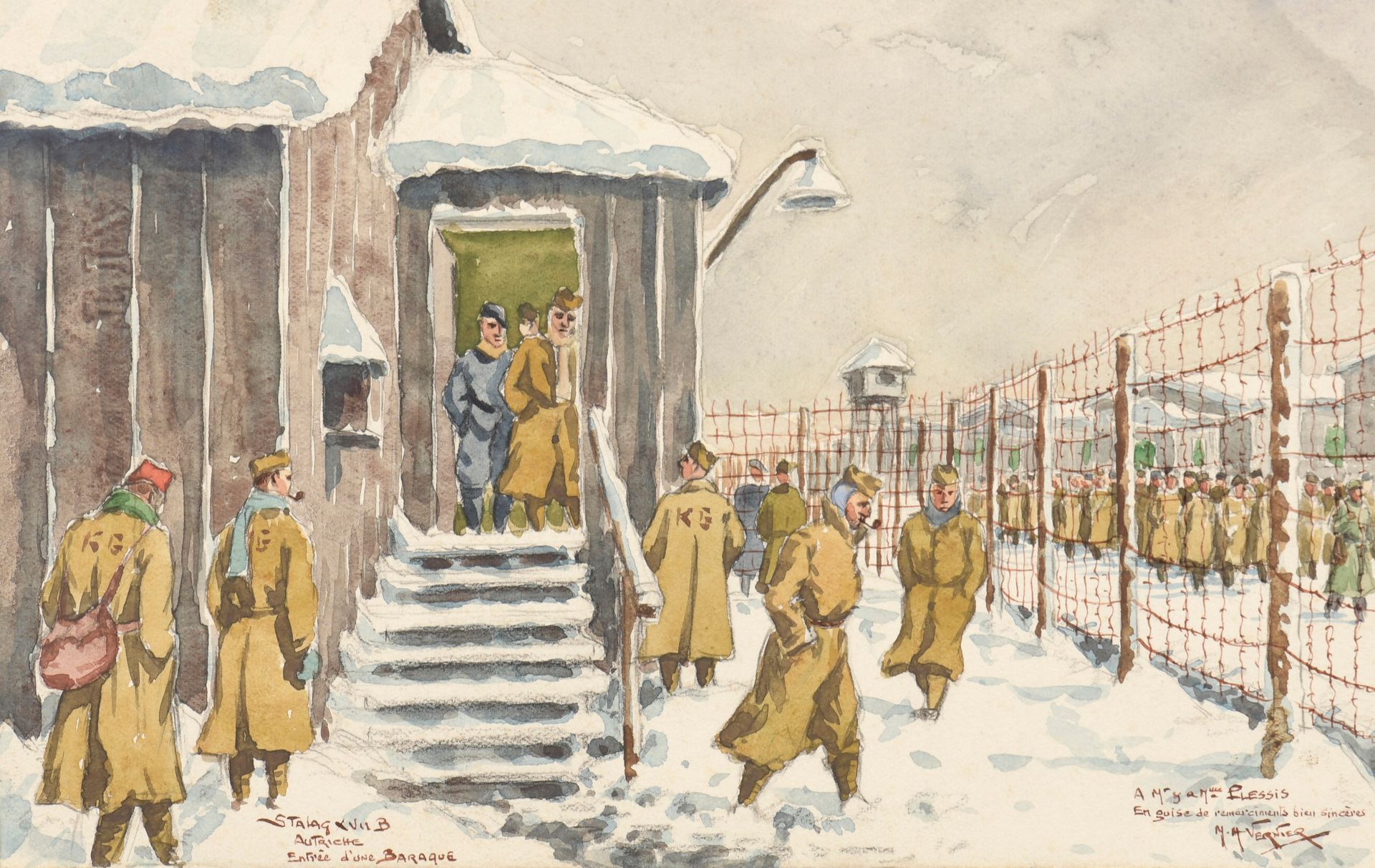 Null M.H VERNIER (Xxè)

Stalag XII et Stalag XVII

Deux aquarelles.

Signées en &hellip;