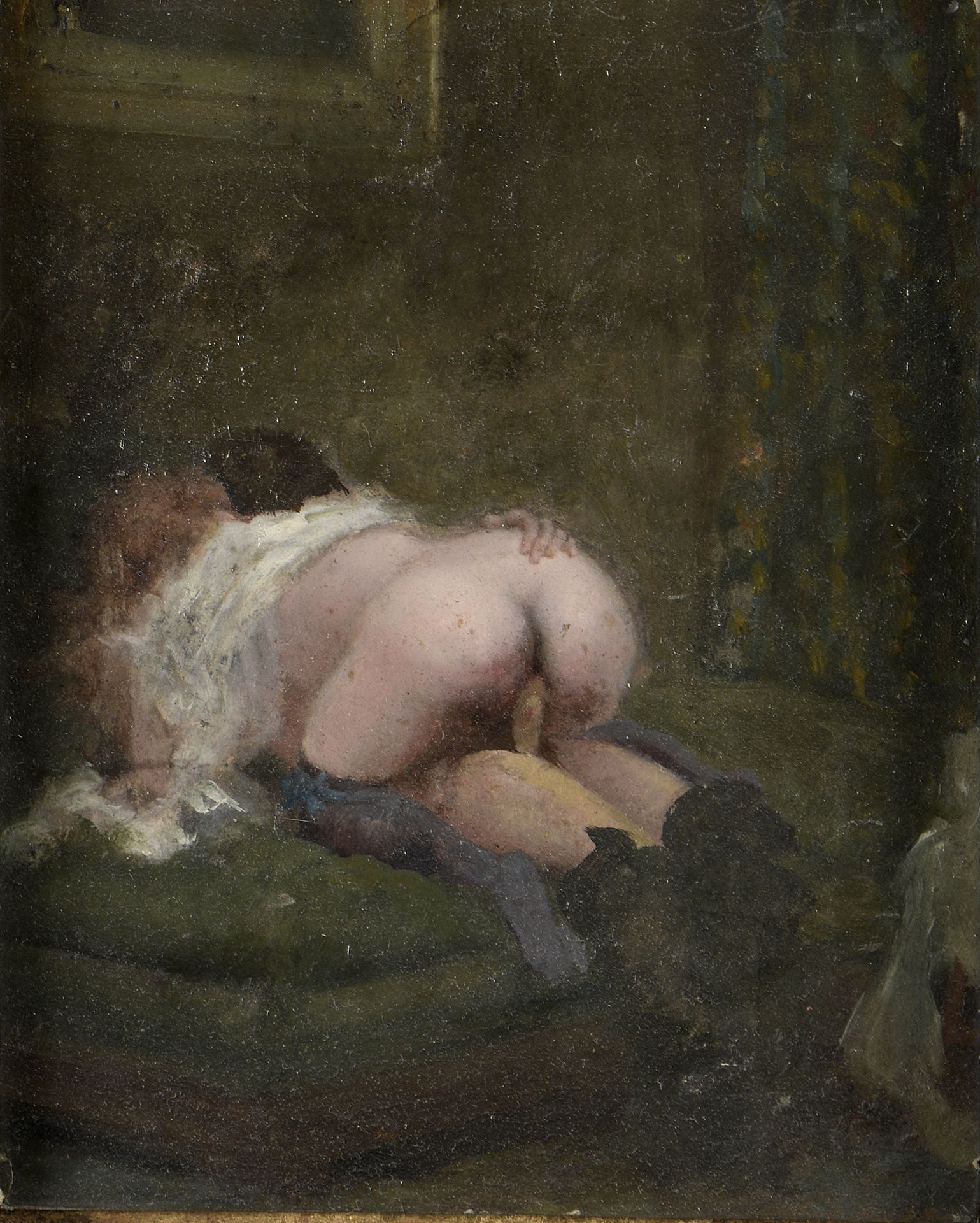 Null French school of the end of the 19th century

Erotic scene

Oil on fine car&hellip;