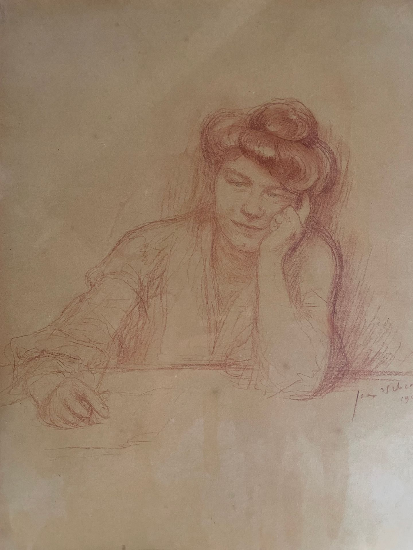 Null Mannette的有框作品包括。

- Jean VEBER (1868-1928), 五幅版画，包括:

妇女写作的肖像，1904年

斑点、污点
&hellip;