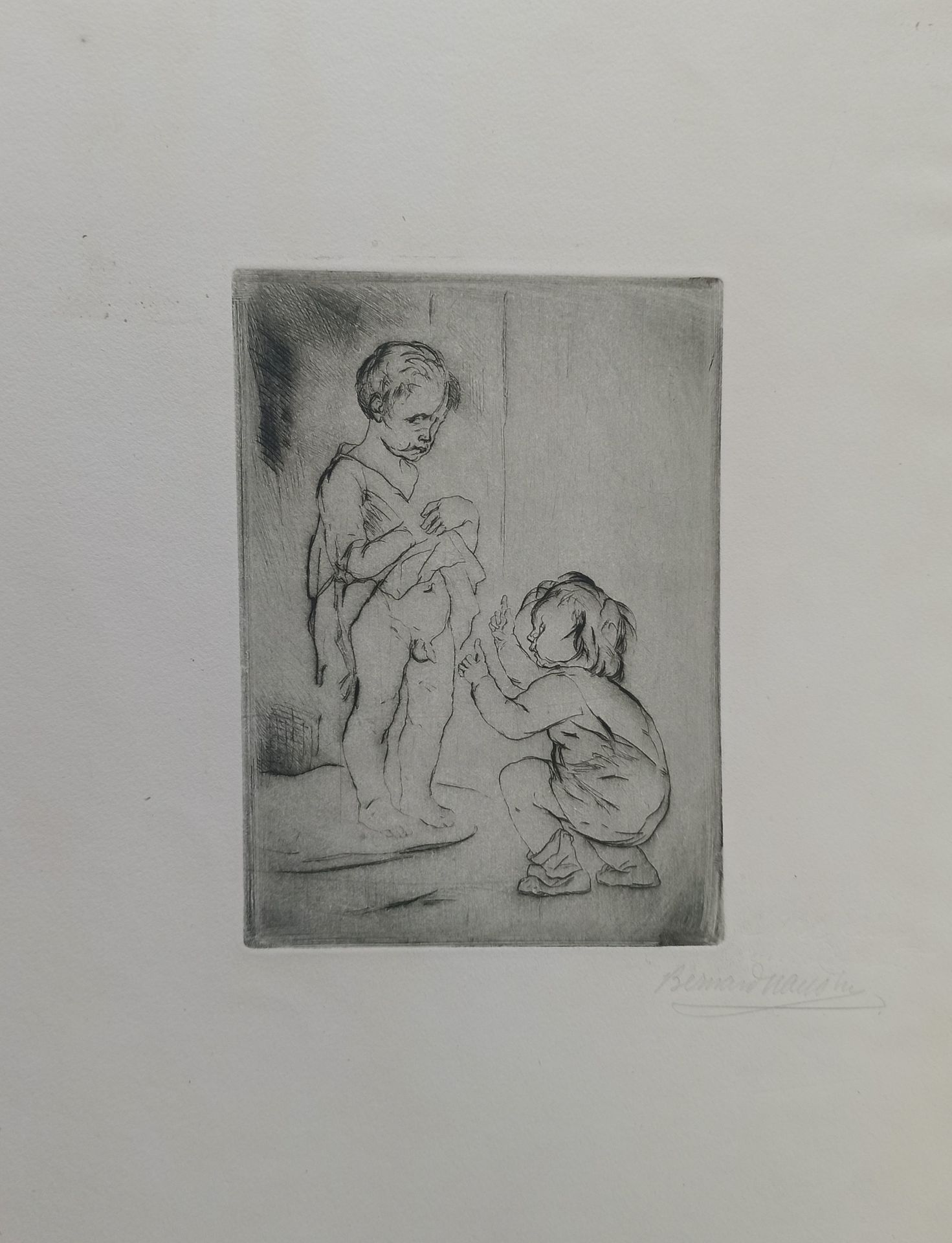 Null Bernard NAUDIN (1876-1946)

Childish scene

Original etching.

Signed in pe&hellip;