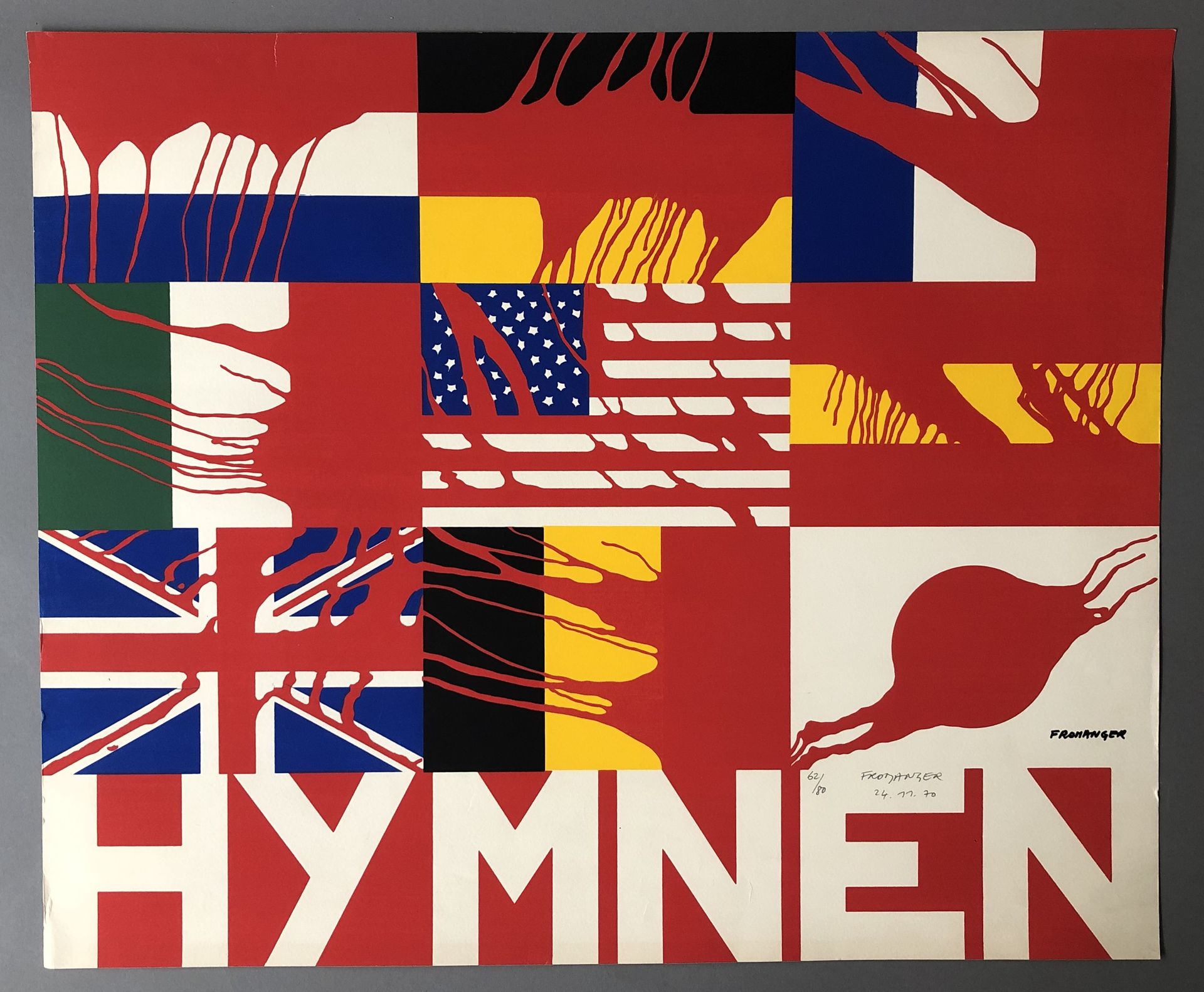 Null Gérard FROMANGER (1939-2021)

HYMNEN, 1970

Siebdruck auf Papier. 

Mit Ble&hellip;