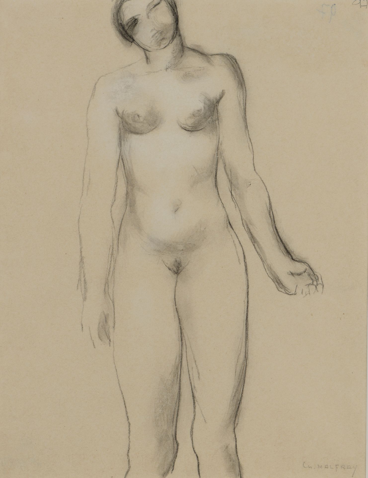 Null Charles Malfray (1887-1940) 

Standing female nude

Pencil and wash 

Signe&hellip;