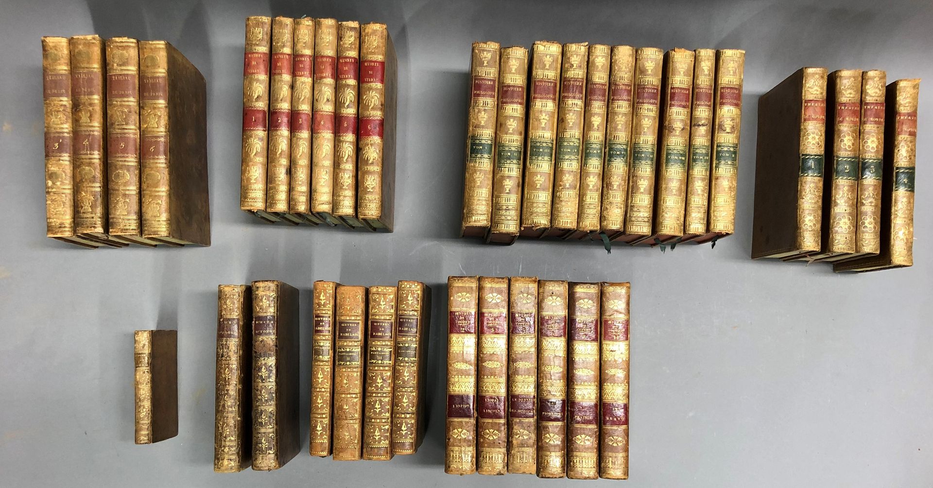 Null LOT OF BOOKS: Tableaux de Paris (4 vols); Sterne (6 vols); Raynal (10 vols)&hellip;