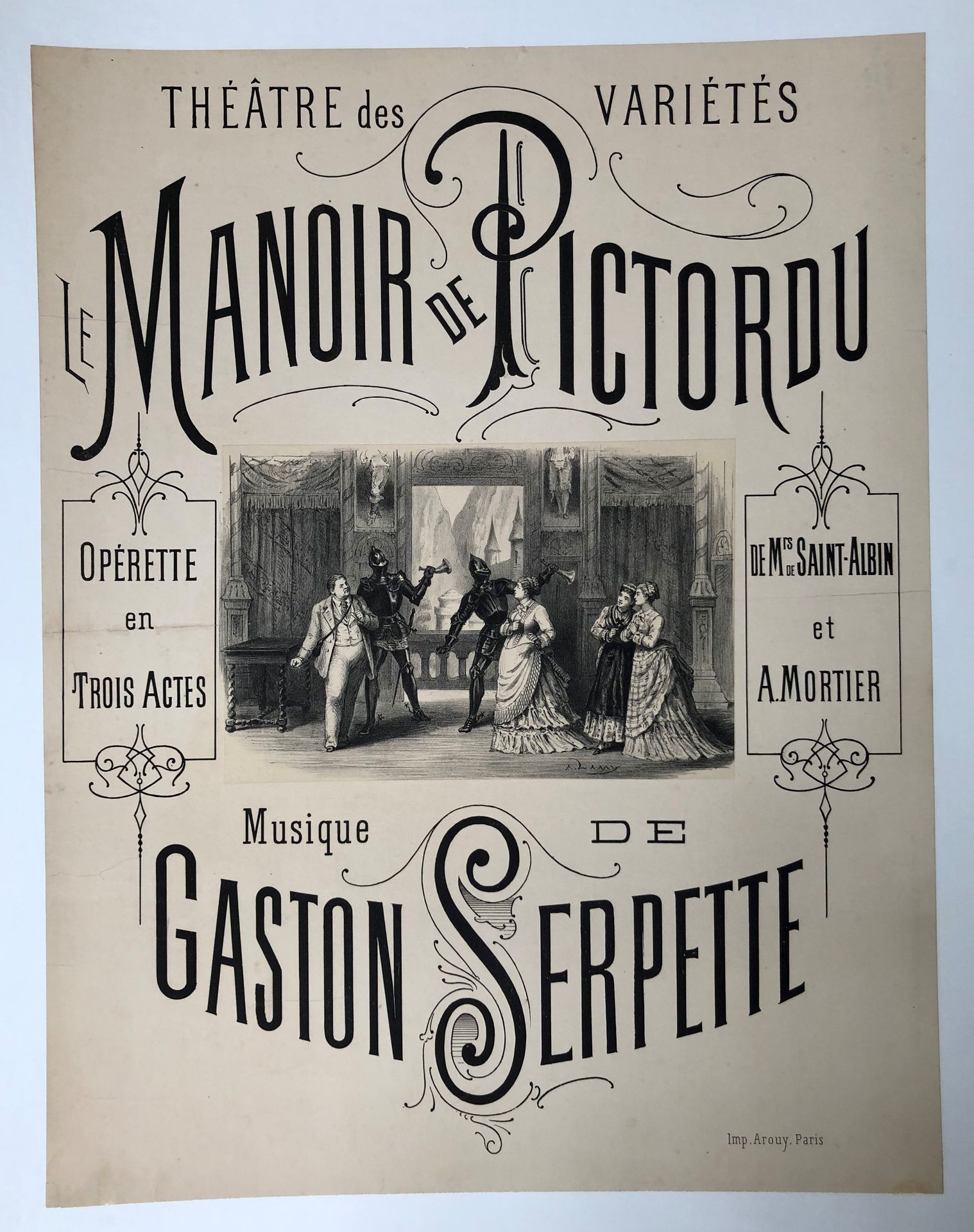 Null Lot comprenant 21 affiches :
-Gaston SERPETTE (1846-1904). Le manoir de Pic&hellip;