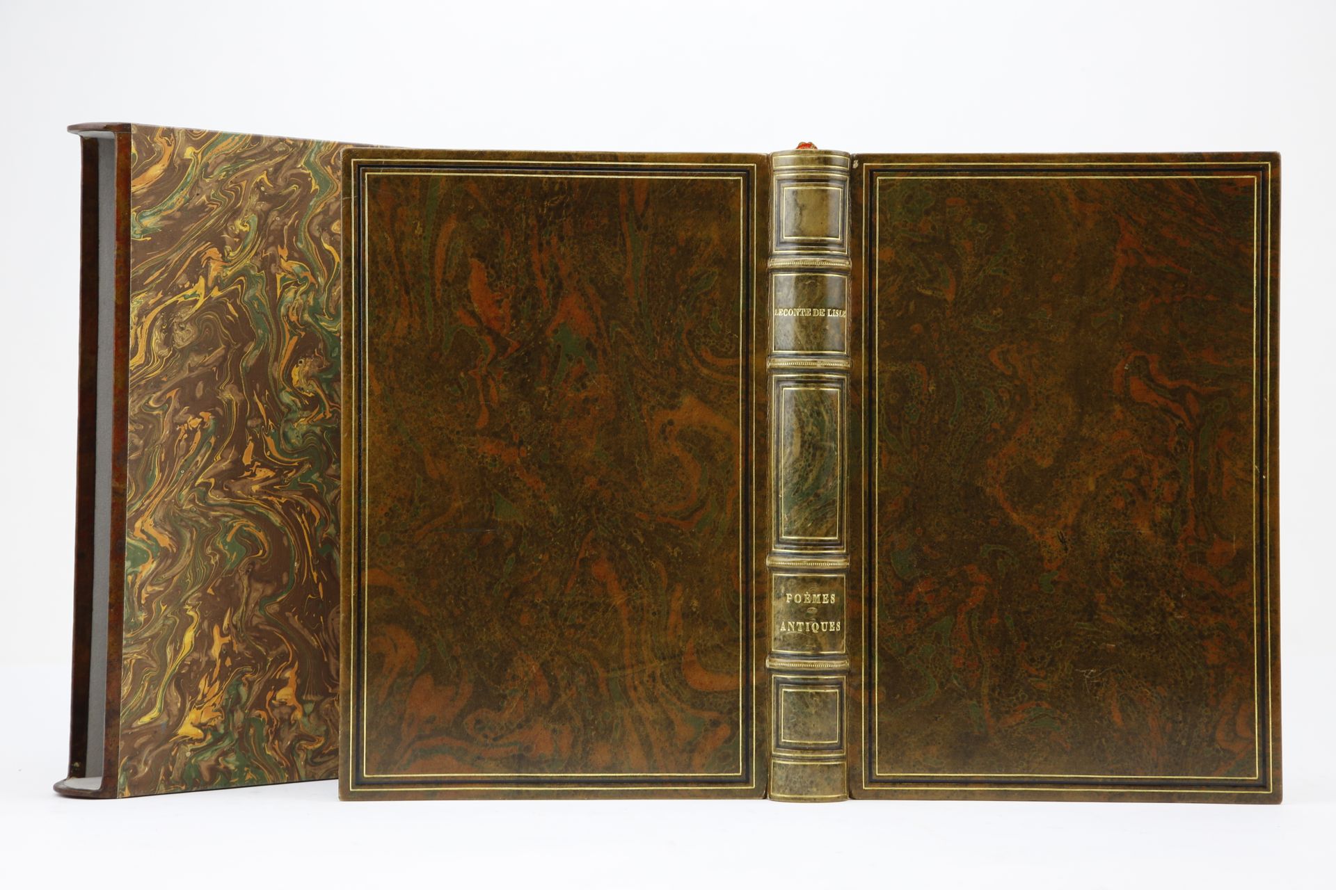 Null Leconte de Lisle - Ray Maurice - Poèmes antiques.巴黎，图书爱好者协会，1908年。大8开本，用斑纹和&hellip;