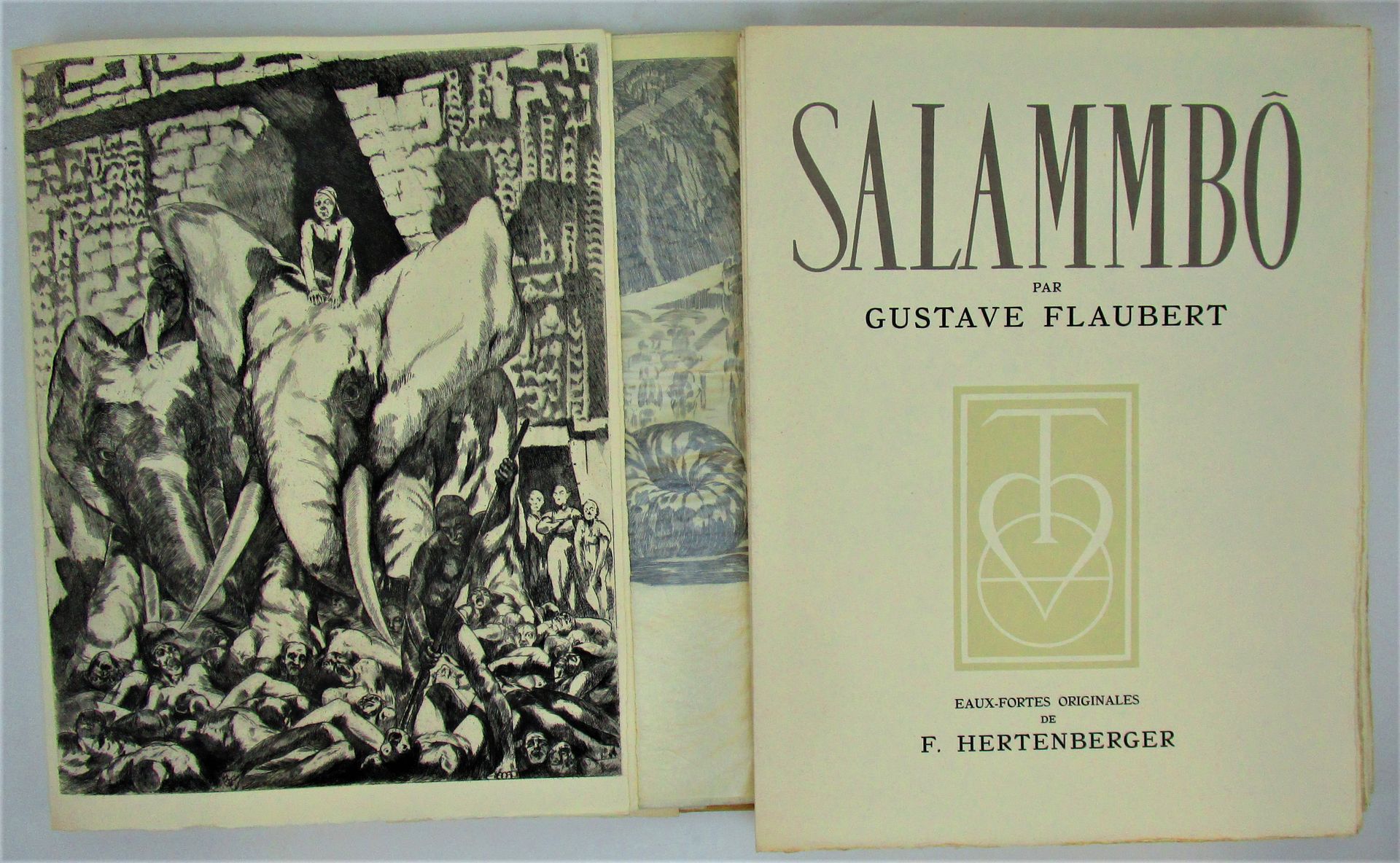 Null Flaubert, Gustave - Hertenberger, Fernand. - Salammbô. Paris, La Tradition,&hellip;