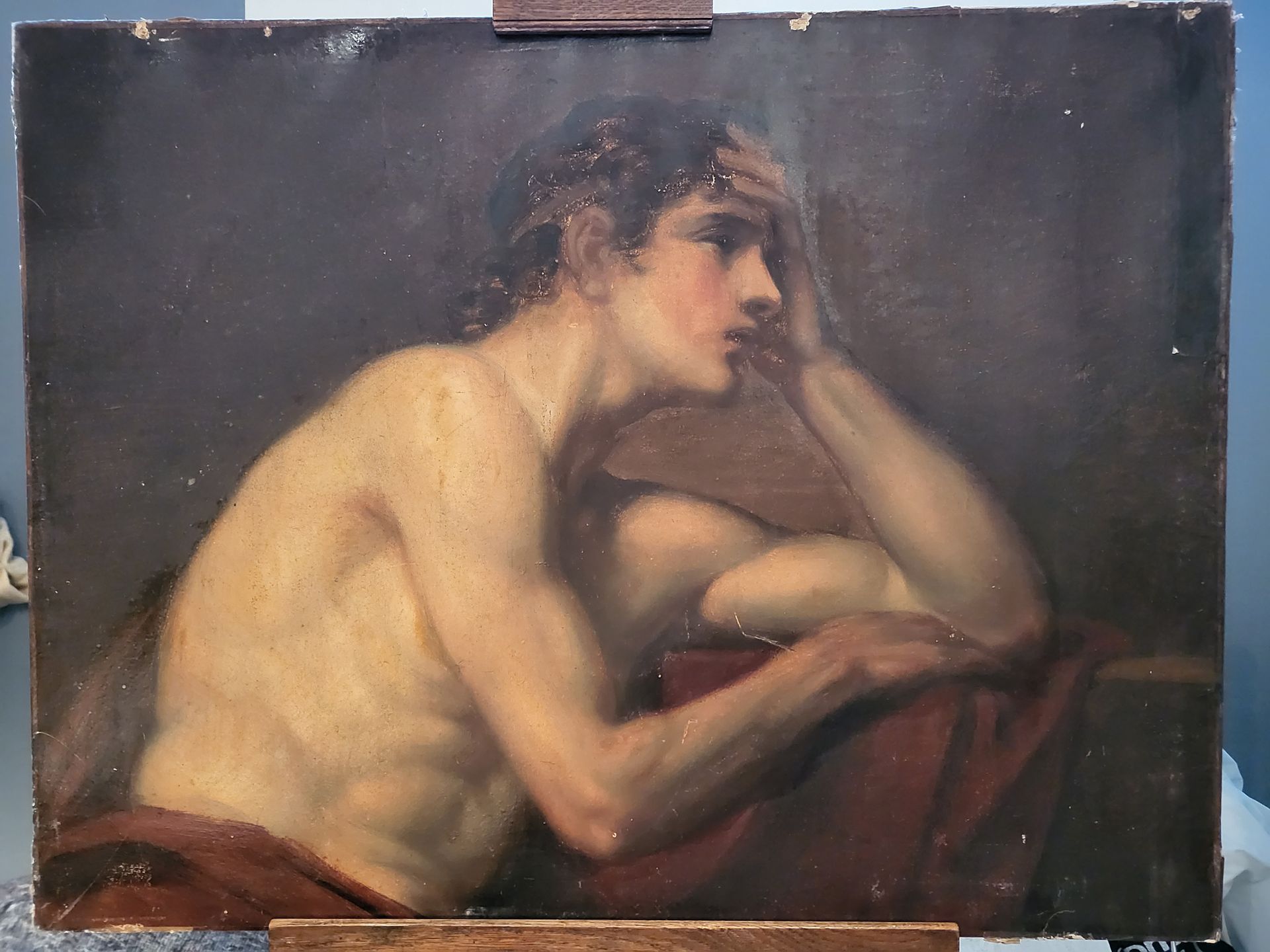 Null Scuola del XIX secolo
Ritratto di uomo 
Olio su tela.
60 x 78 cm 
(incident&hellip;