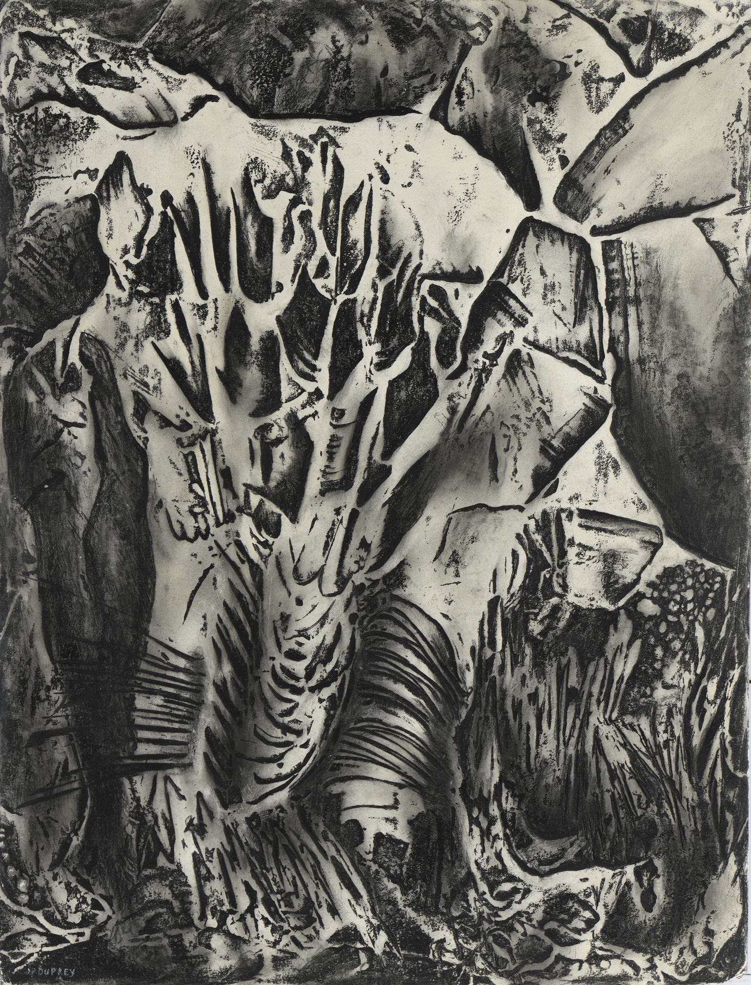 Null Jean-Pierre DUPREY (1930-1959)
Untitled Charcoal, etching and scratching on&hellip;