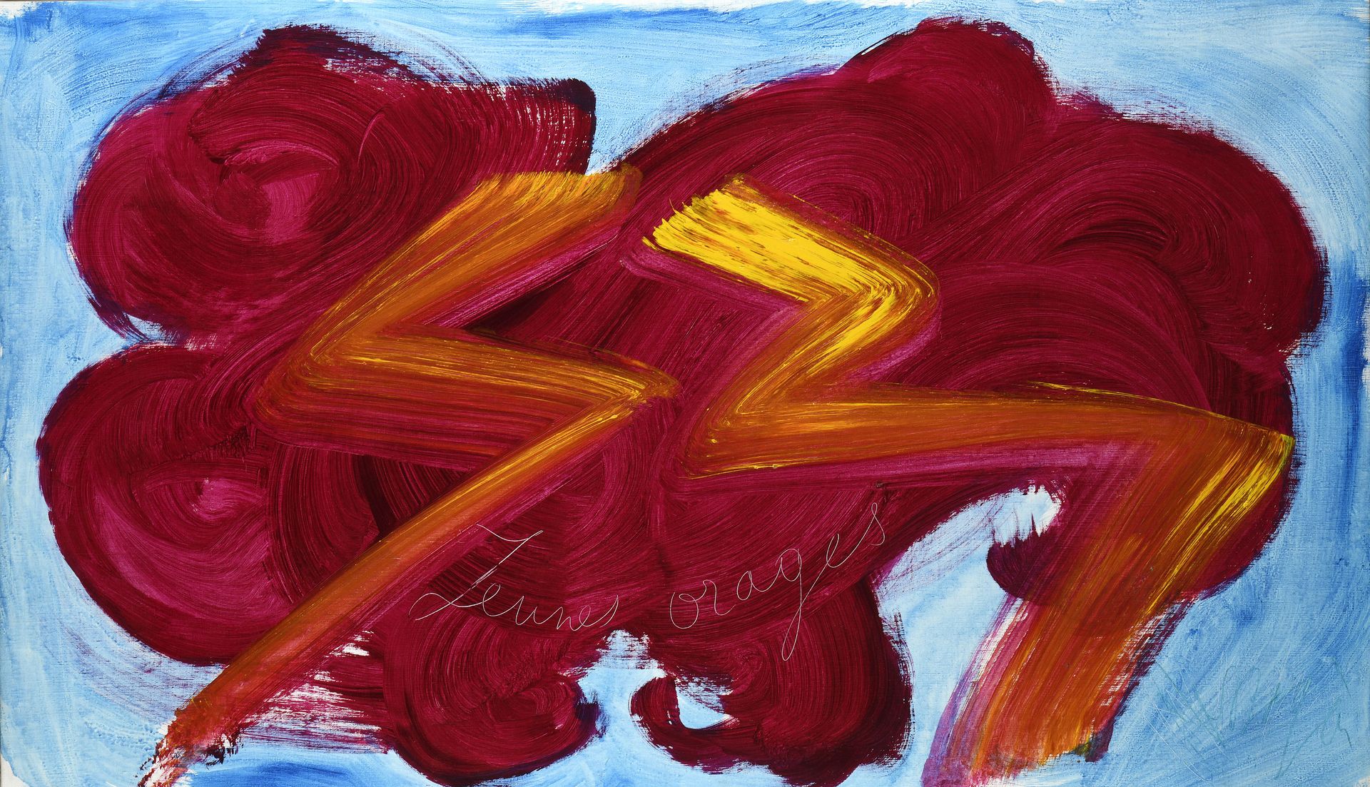 Null Jean MESSAGIER (1920-1999)
年轻的风暴》，约1970年 布面油画，右下角有签名，标题在中心下方。
布面油画，右下角有签名，中&hellip;