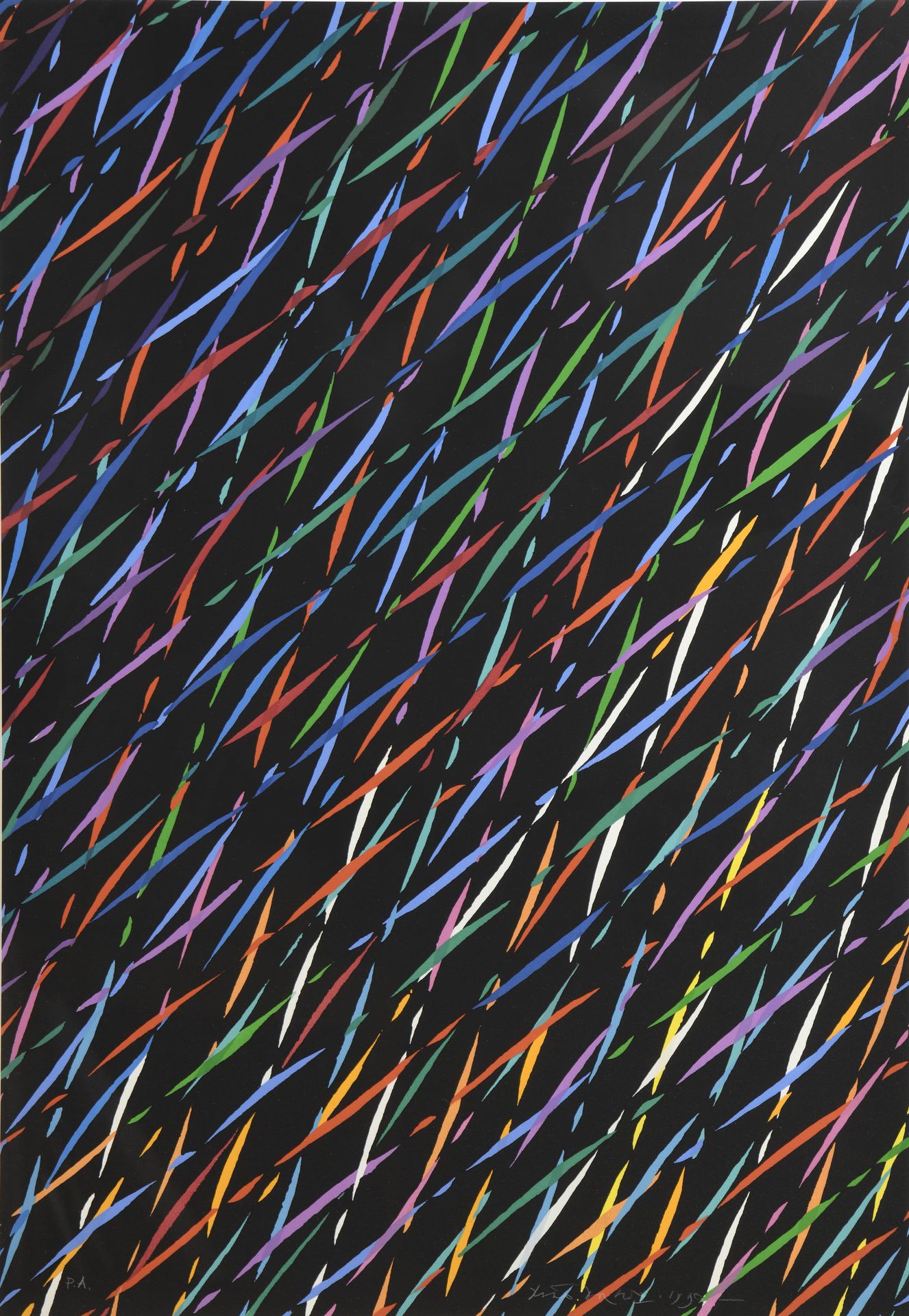 Null 皮耶罗-多拉齐奥(1927-2005)
夜幕降临，1990
丝网印刷，右下角有签名和日期，左下角有P A字样。 99 x 68 cm (展出中)
99&hellip;