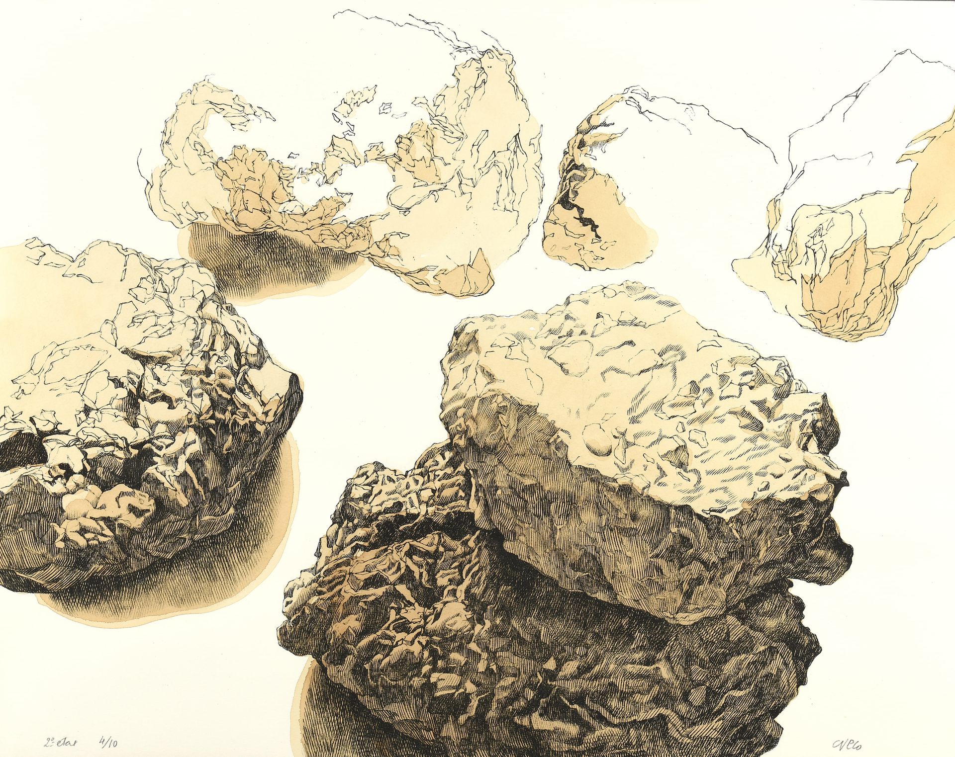Null Henri CUECO (1929-2017)
鹅卵石
蚀刻和水印，右下角有签名，左下角有第二状态4/10字样 52 x 65 cm
52 x 65 &hellip;