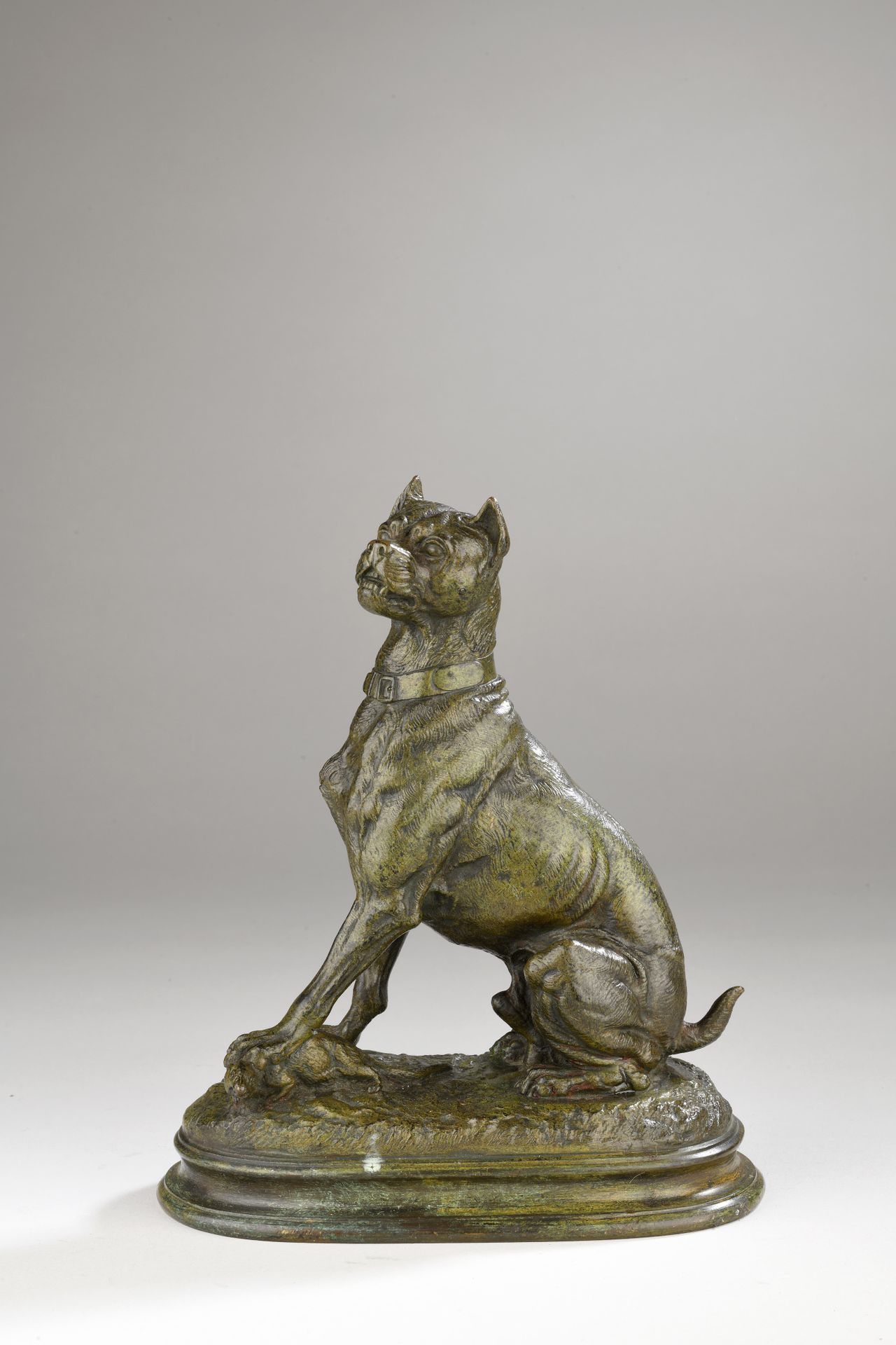 Null Paul-Edouard Delabrièrre (1829-1912)
Perro sosteniendo una rata
Bronce pati&hellip;