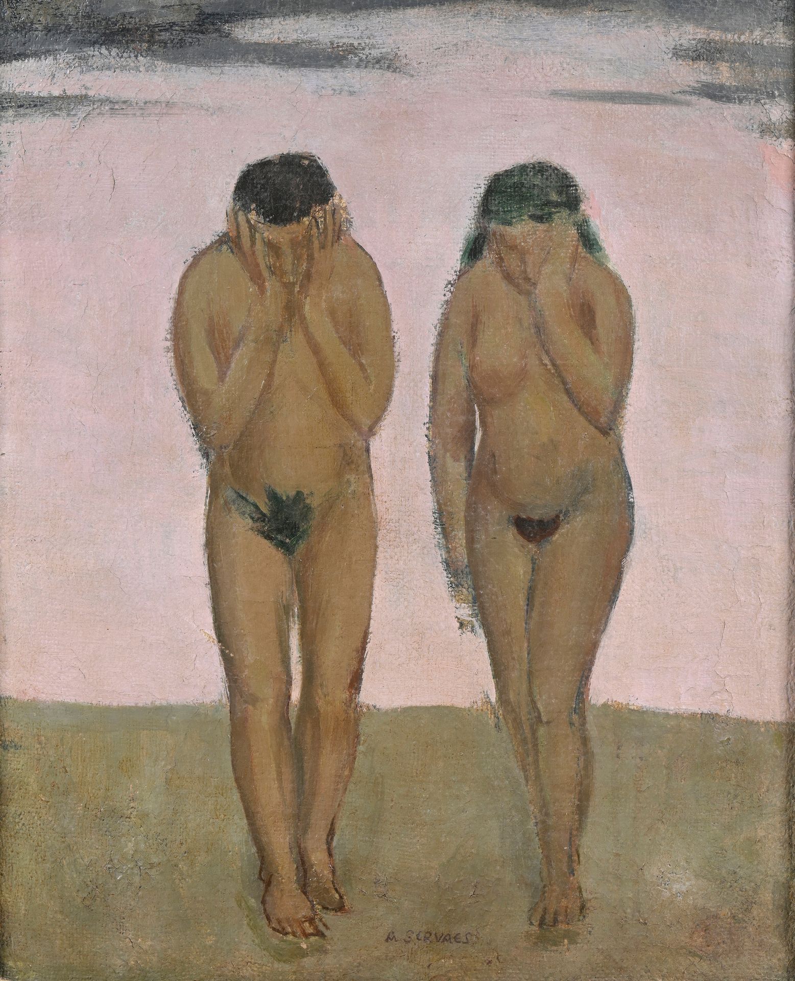Null Albert SERVAES (1883-1966)
Adam et Eve
Huile sur toile.
Signée en bas au ce&hellip;