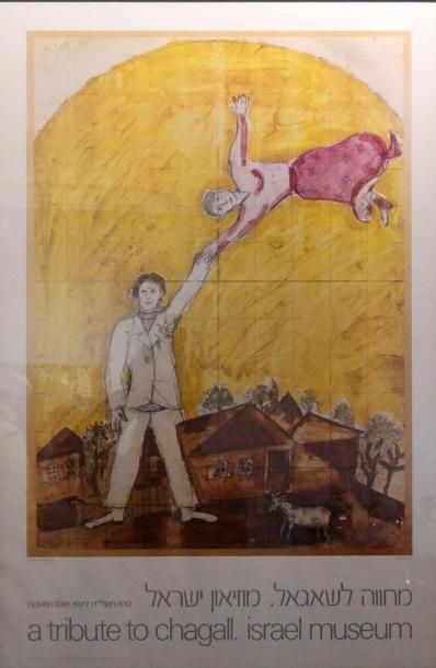 Null Lot de 3 affiches comprenant :
- Chagall, novembre 1977, musée Israel
- Cha&hellip;