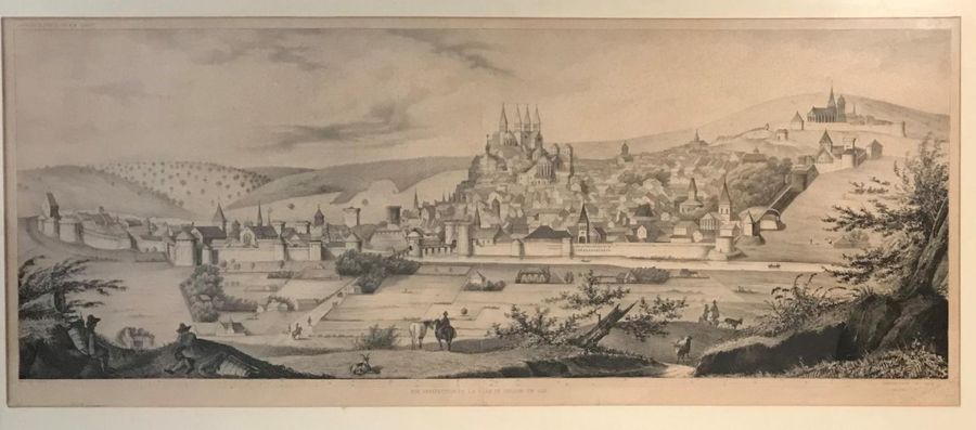 Null Vue perspective de la ville de Verdun en 1591. Gravure de Raunheim d’après &hellip;