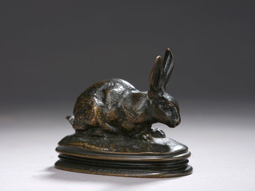 Null Antoine Louis BARYE (1795-1875)


Lapin couché oreilles dressées


Bronze à&hellip;