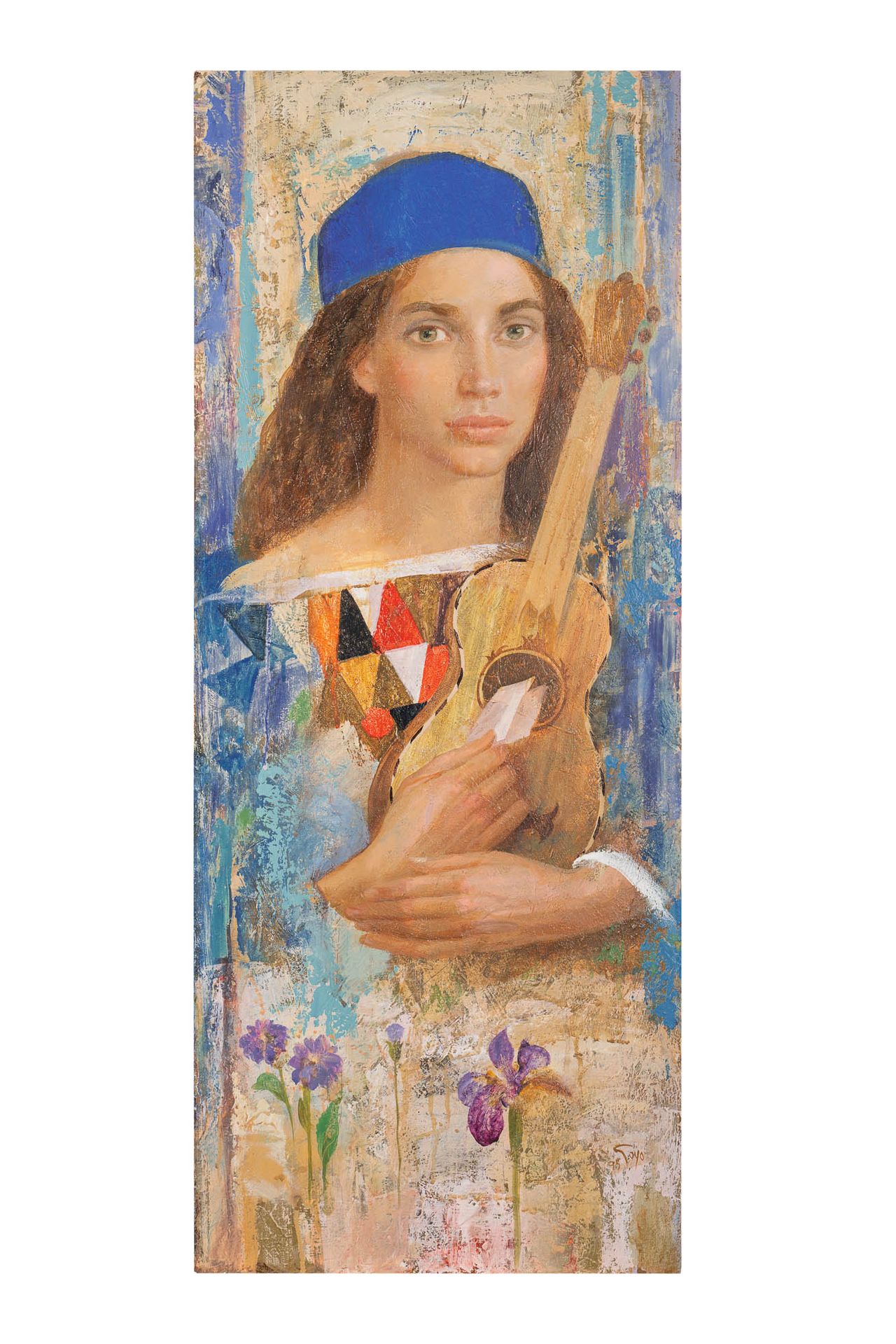 Null 
	 Goyo Dominguez (1960)

Azul

Oil on panel signed lower right

102 x 40 c&hellip;