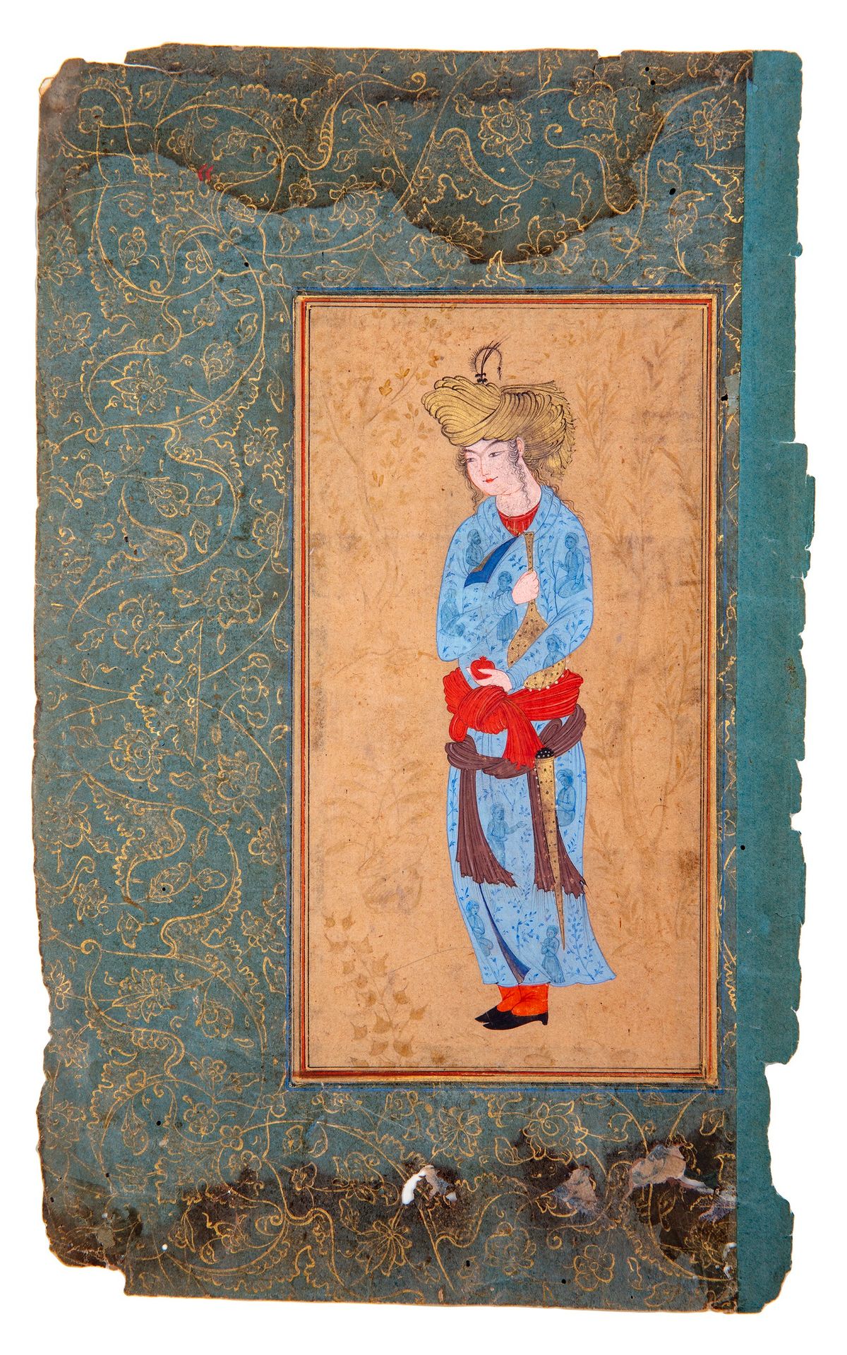 A CALLIGRAPHIC ALBUM PAGE BY YARI HERAVI, SAFAVID, PERSIA, 17TH CENTURY Portrait&hellip;