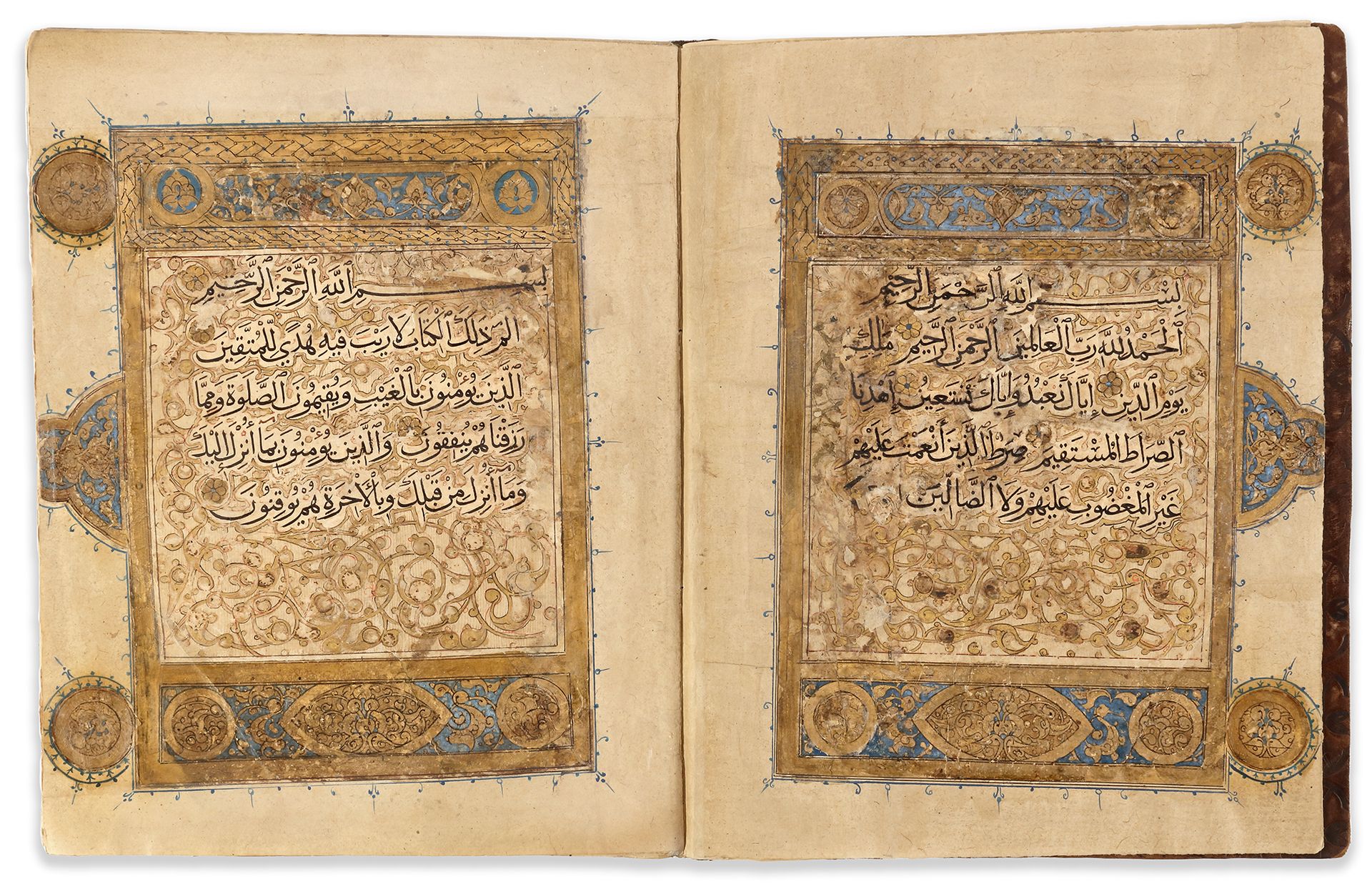 A MAMLUK QURAN, EGYPT OR SYRIA, 14TH CENTURY Coran complet, manuscrit arabe sur &hellip;