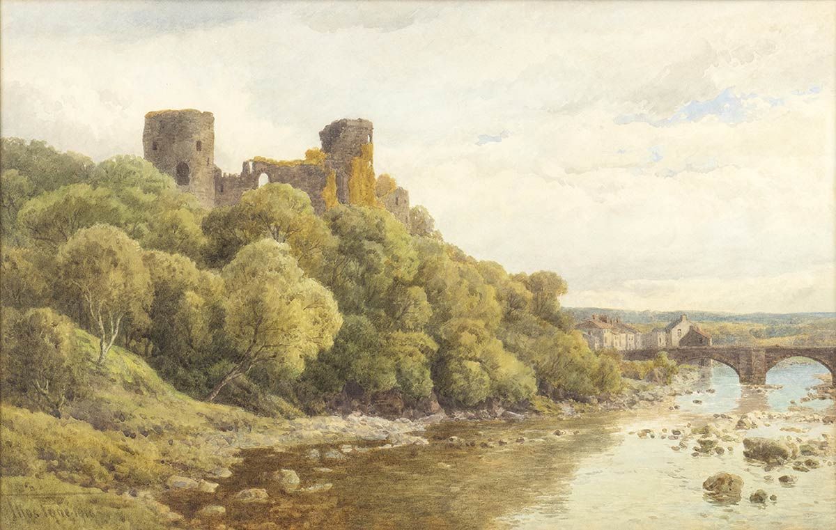 Null THOMAS PYNE (伦敦，1843 - 1935)

Barnard Castle, 1916
纸上水彩，34 x 52 cm
左下方有签名和日&hellip;