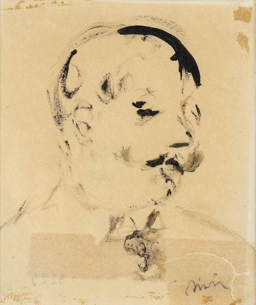 Null 20世纪无名氏

Amintore while resting
中国水墨和水彩画纸，13 x 11 cm

条件尚可。有明显的焦土痕迹。框架和玻璃